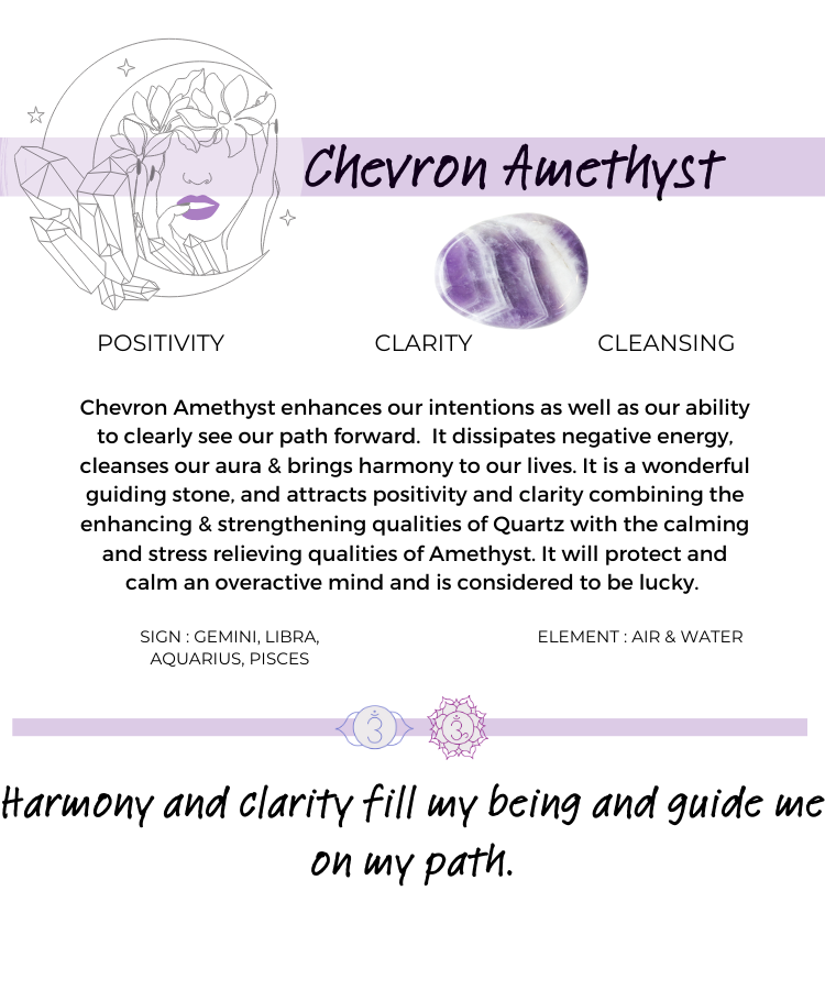 Chevron Amethyst Tumbles