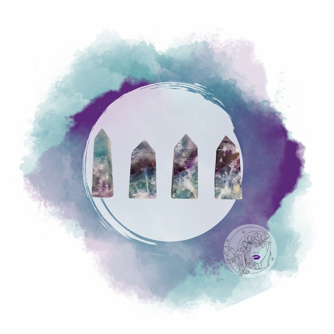 Rainbow Feather Fluorite Towers