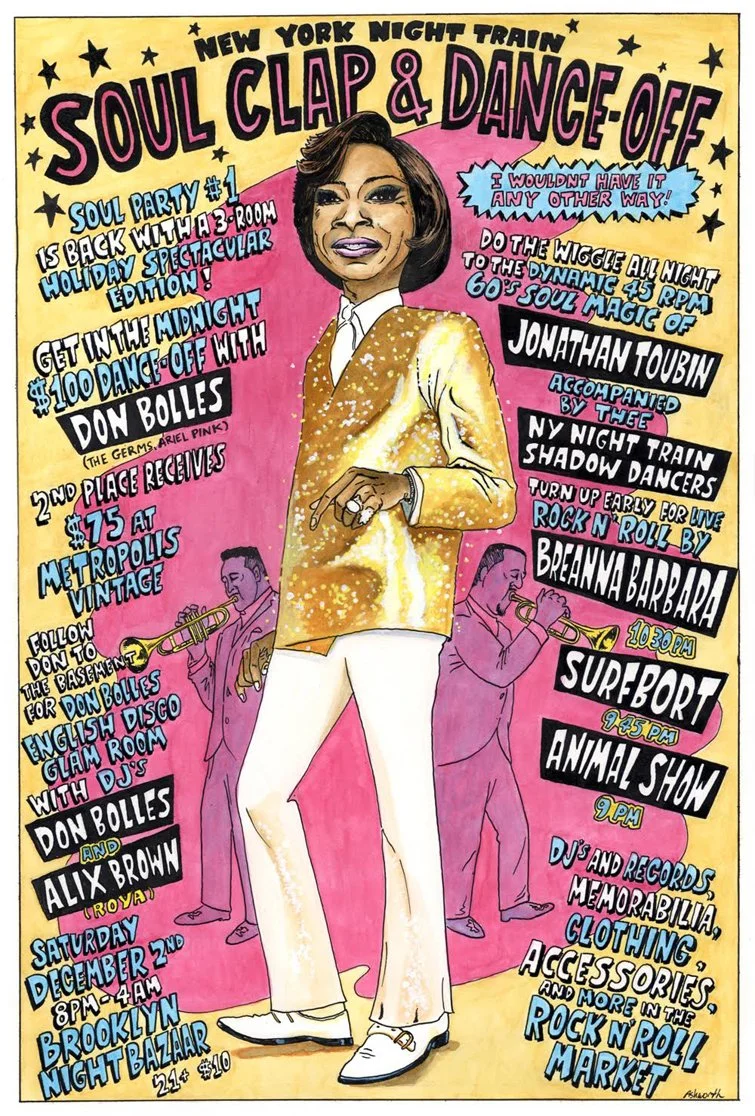 Soul Clap & Dance-Off poster with Jackie Shane featuring live Breanna Barbara. December 2017.