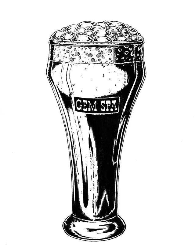 Illustration for a collaborative t-shirt between the iconic Gem Spa and Left Field, a Queens-based workwear brand. Proceeds were donated to LESPI (Lower East Side Preservation Initiative).