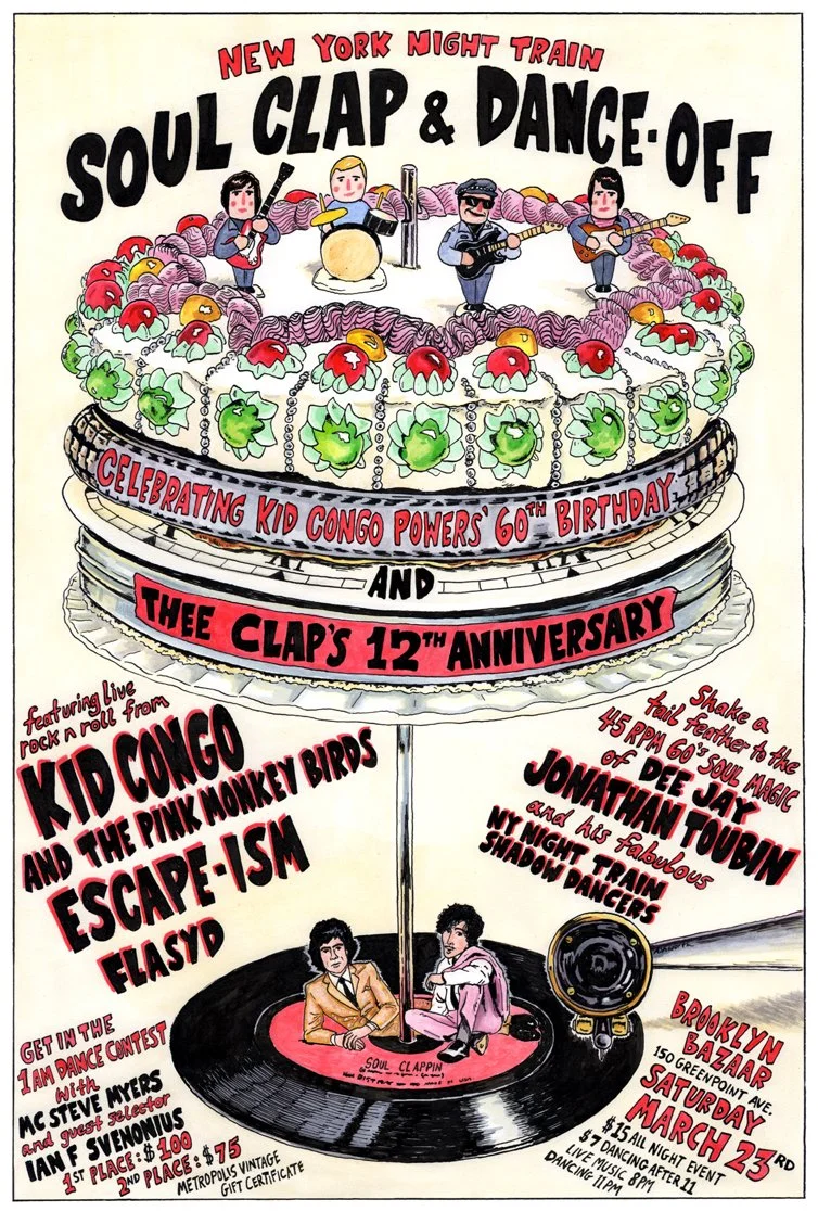 Soul Clap & Dance-Off 12th Anniversary featuring live Kid Congo & The Pink Monkey Birds. March 2019.