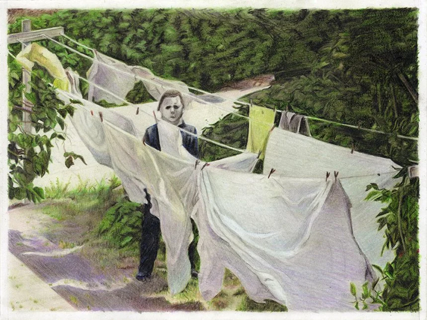 Mike Hunting #2 for the "Open Season 7" group show at Ithaca Print Commons in Ithaca, NY.