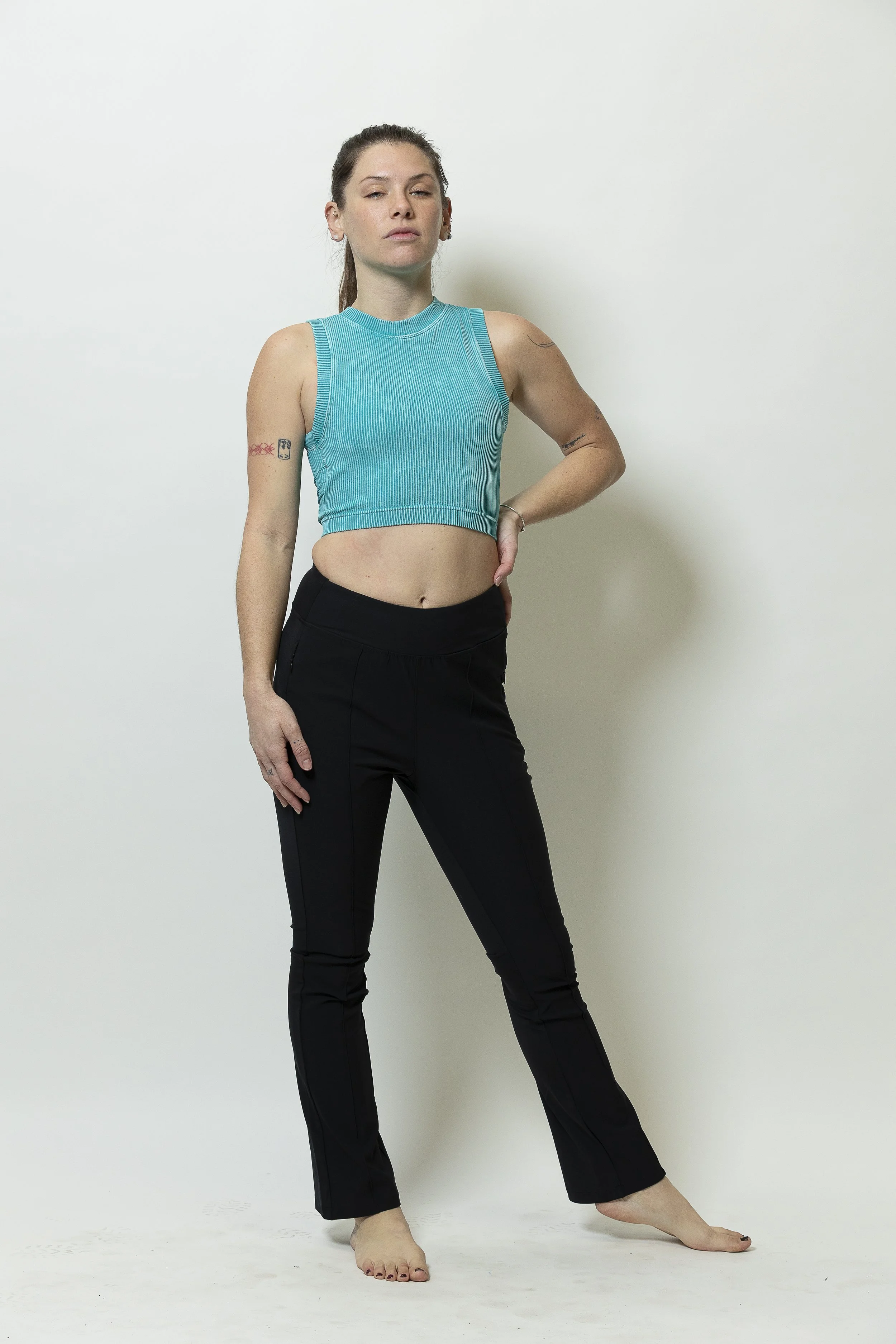 Ribbed Long Crop Top