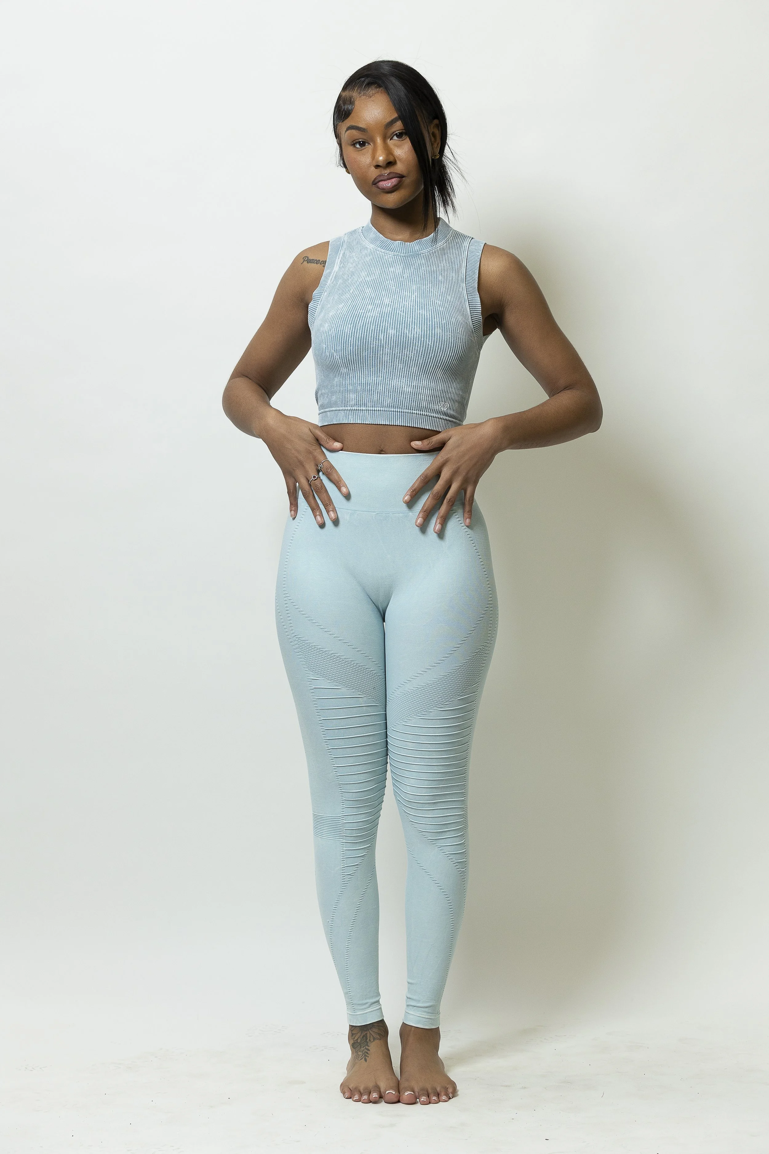 High-Waisted Seamless Moto Leggings