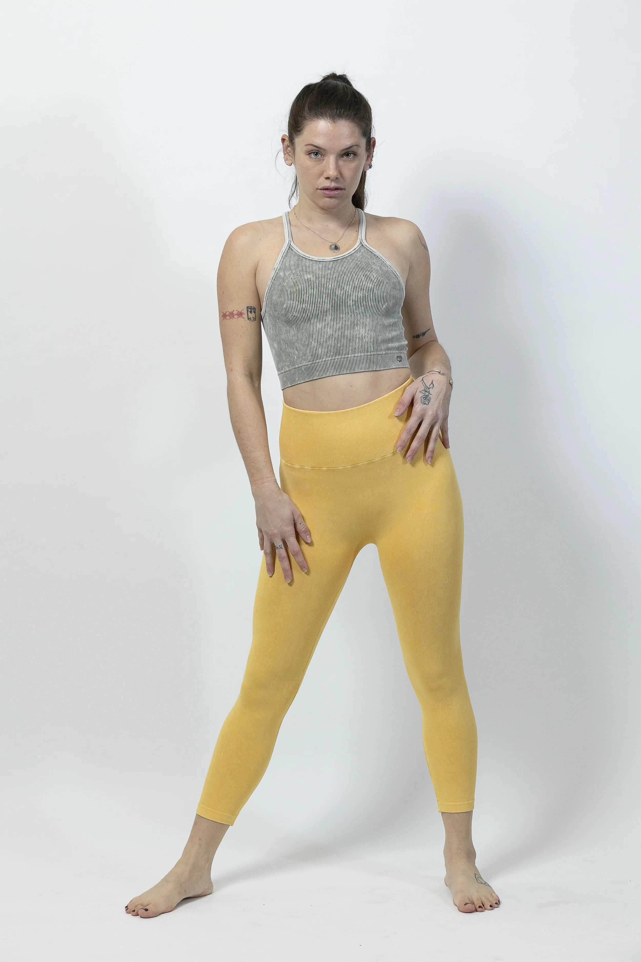 Vibrant Ribbed Seamless Crop Top