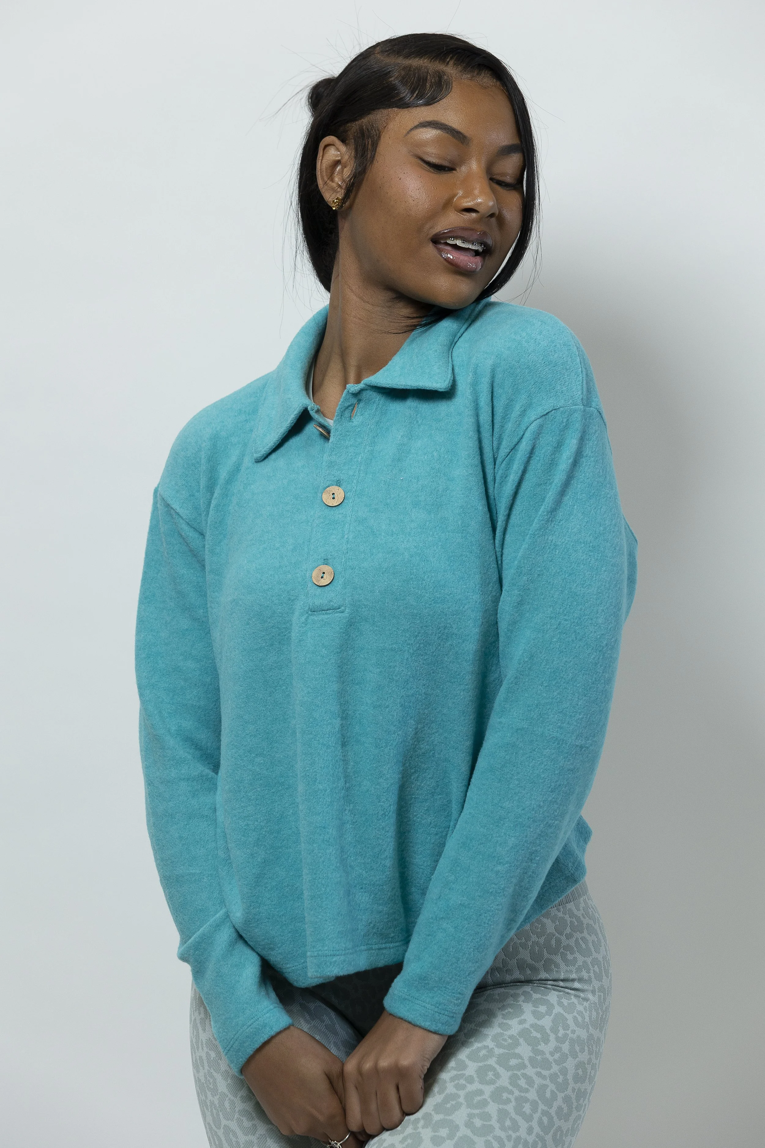 Soft Cozy Sweater with Chic Collar