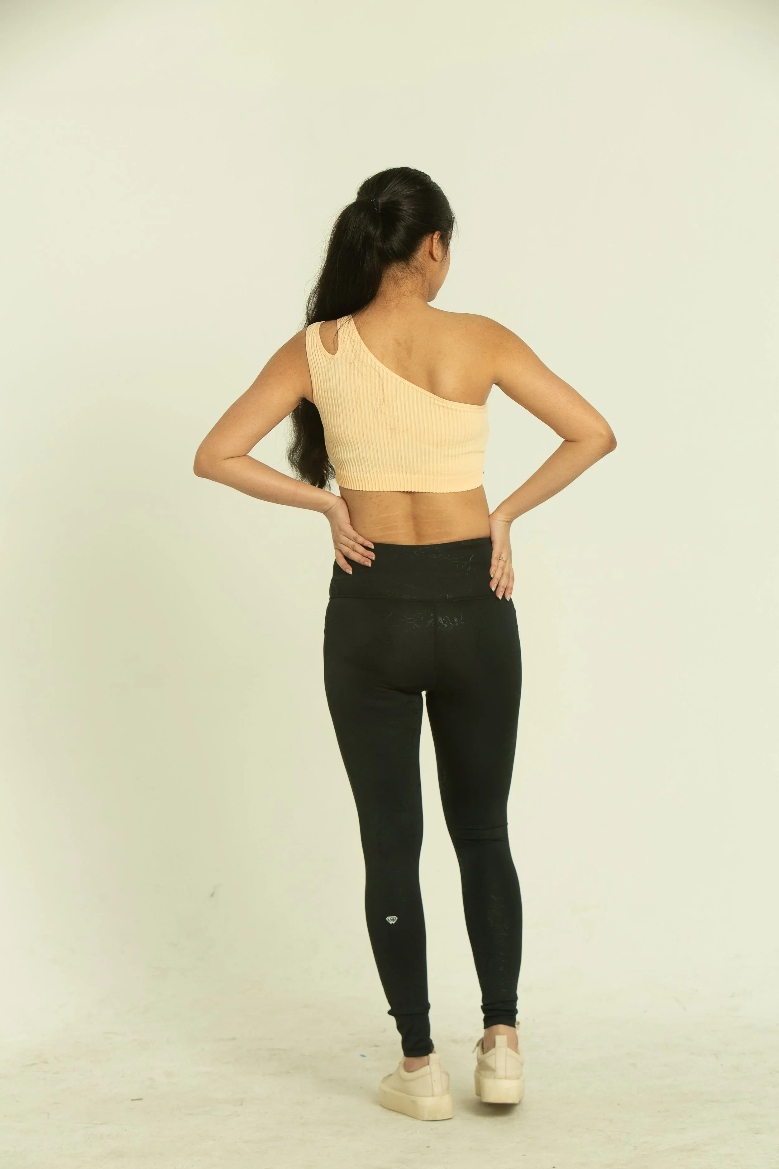 Nude double strap one shoulder sports bra_image-04.webp