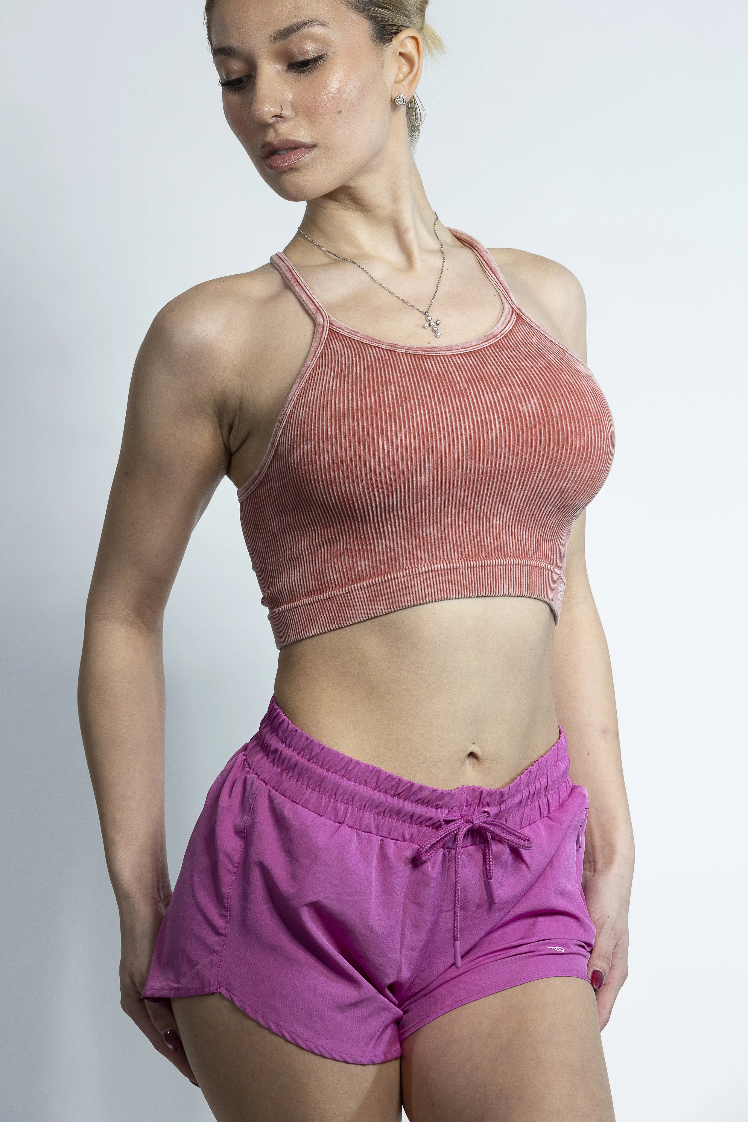 Vibrant Ribbed Seamless Crop Top (Copy)