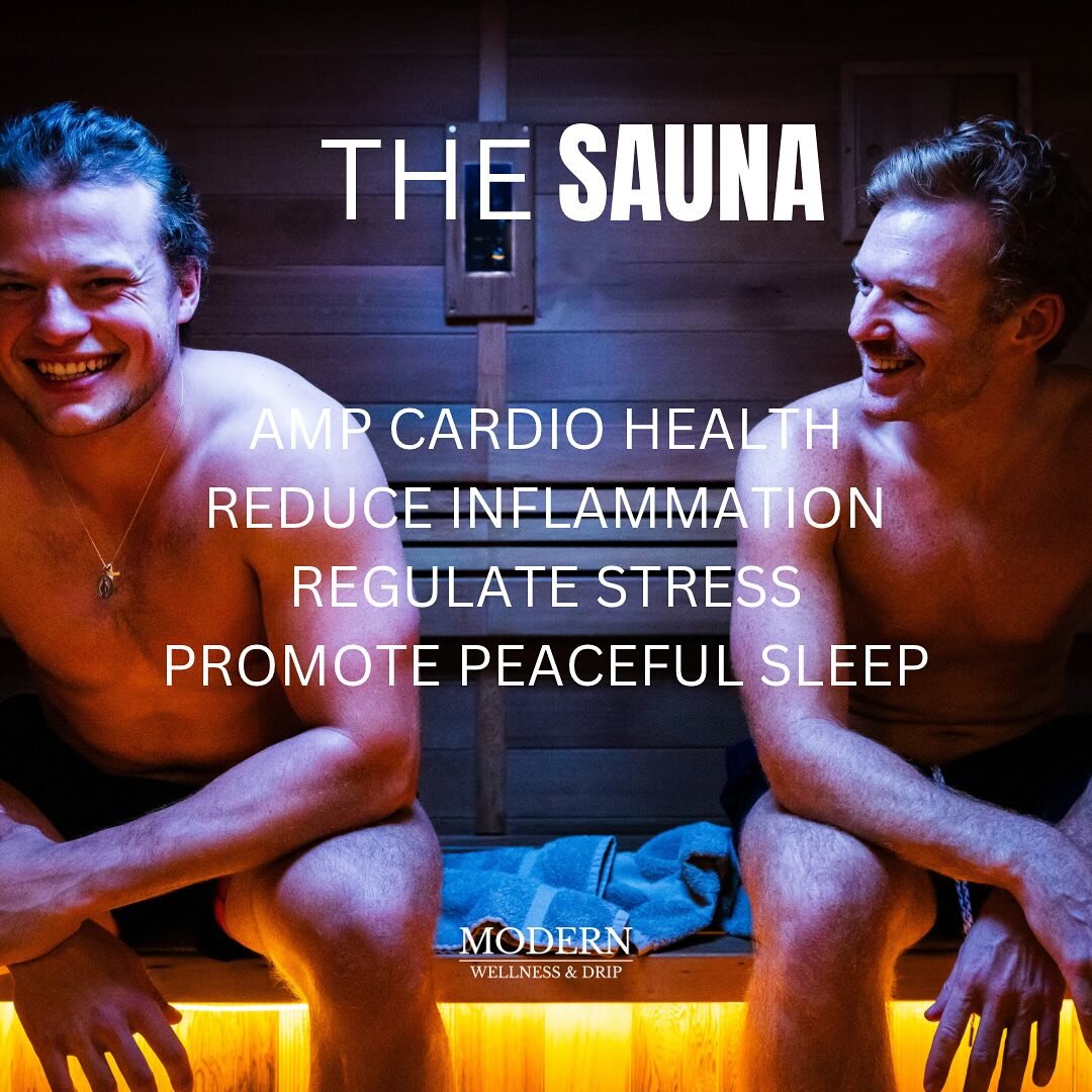 Unlock the secrets of holistic wellness @modernwellnessanddrip through the ancient and revered practice of Sauna and Cold Plunging! 🌿🔥

Sauna sessions aid in relaxing muscles, soothing aches, and flushing toxins, while cold plunges enhance circulat