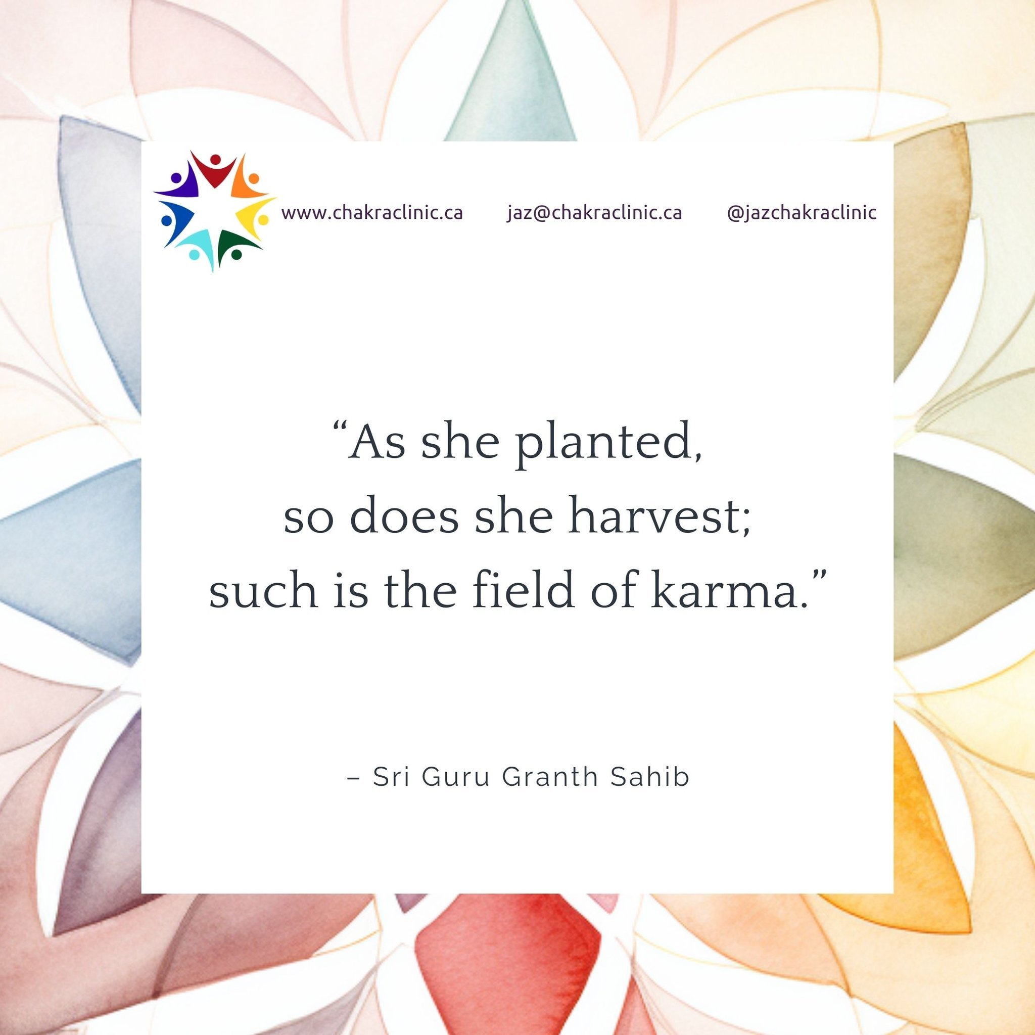 🌱✨ Here&rsquo;s some timeless wisdom from Sri Guru Granth Sahib: &quot;As she planted, so does she harvest; such is the field of karma.&rdquo; 🌱✨

Karma, my friends, isn't the universe's way of punishing us. Far from it. It's about understanding th