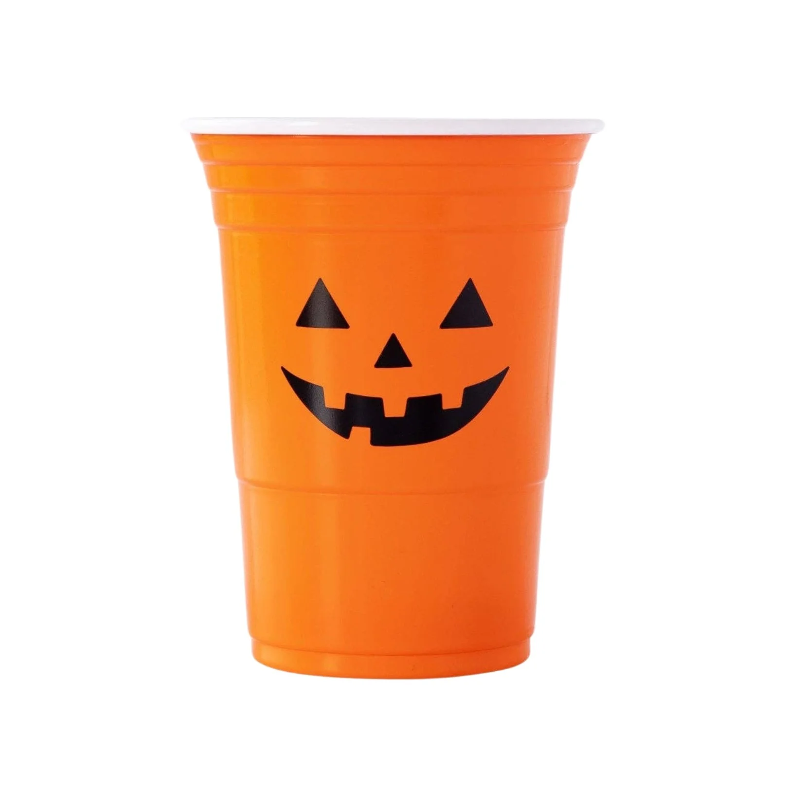 Boo Thang Halloween tableware box_ orange jack o lantern pumpkin face plastic drink cup.jpg