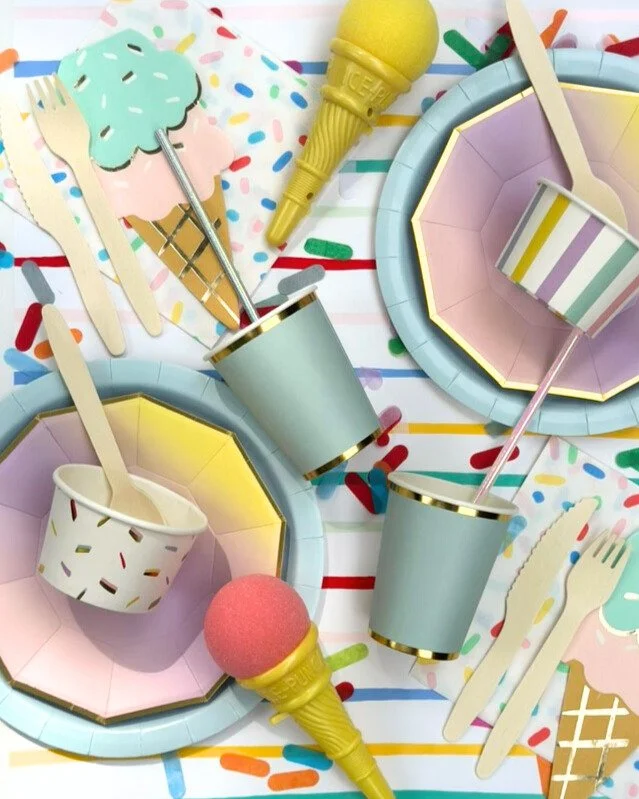 50 Pcs Ice Cream Party Supplies Ice Cream Paper Seychelles