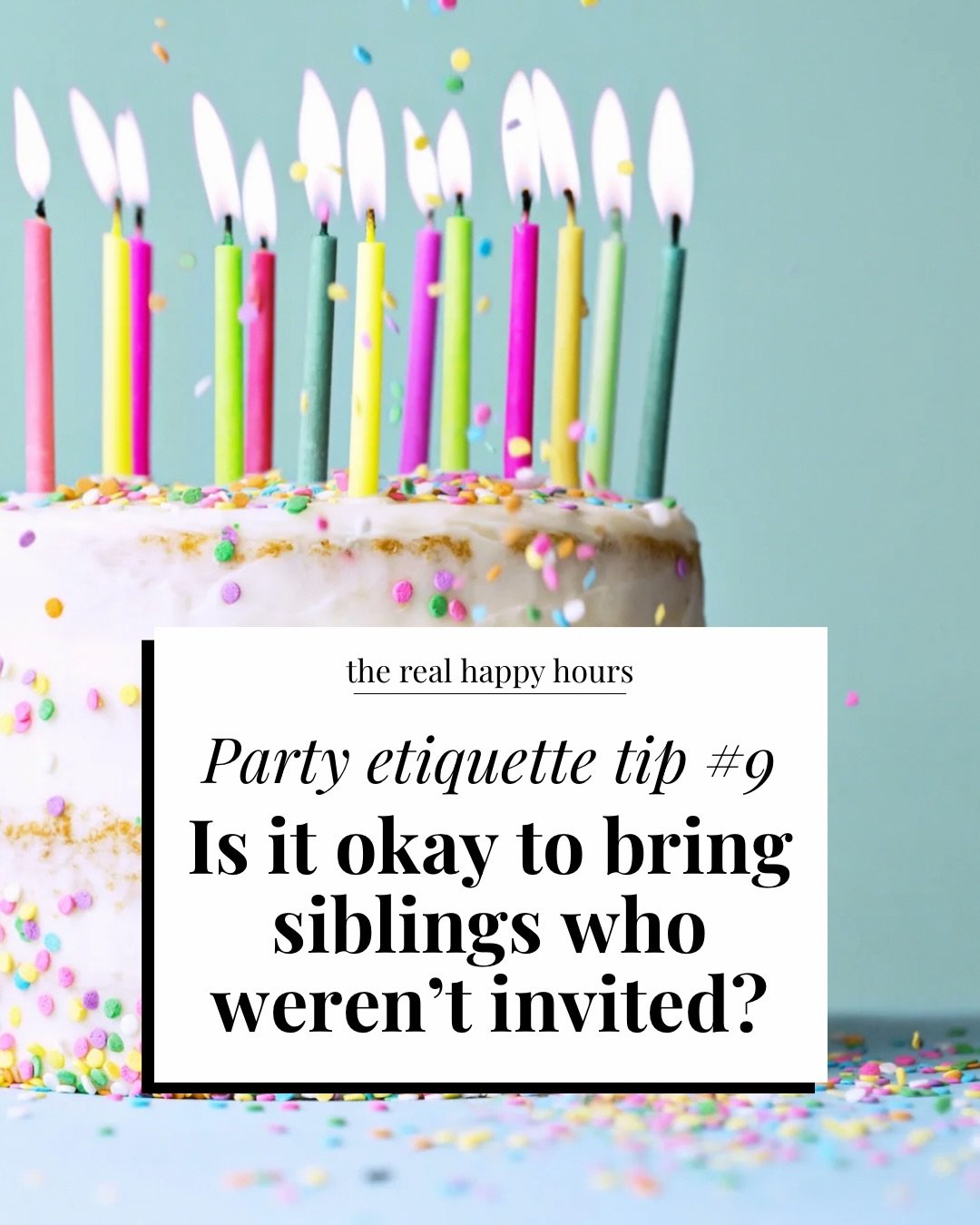 Bringing siblings to a party&hellip; this one isn&rsquo;t always black and white. 😅

The general guideline? Assume siblings aren&rsquo;t included unless it&rsquo;s clearly stated. Most parties are planned with a specific headcount in mind &mdash; sp