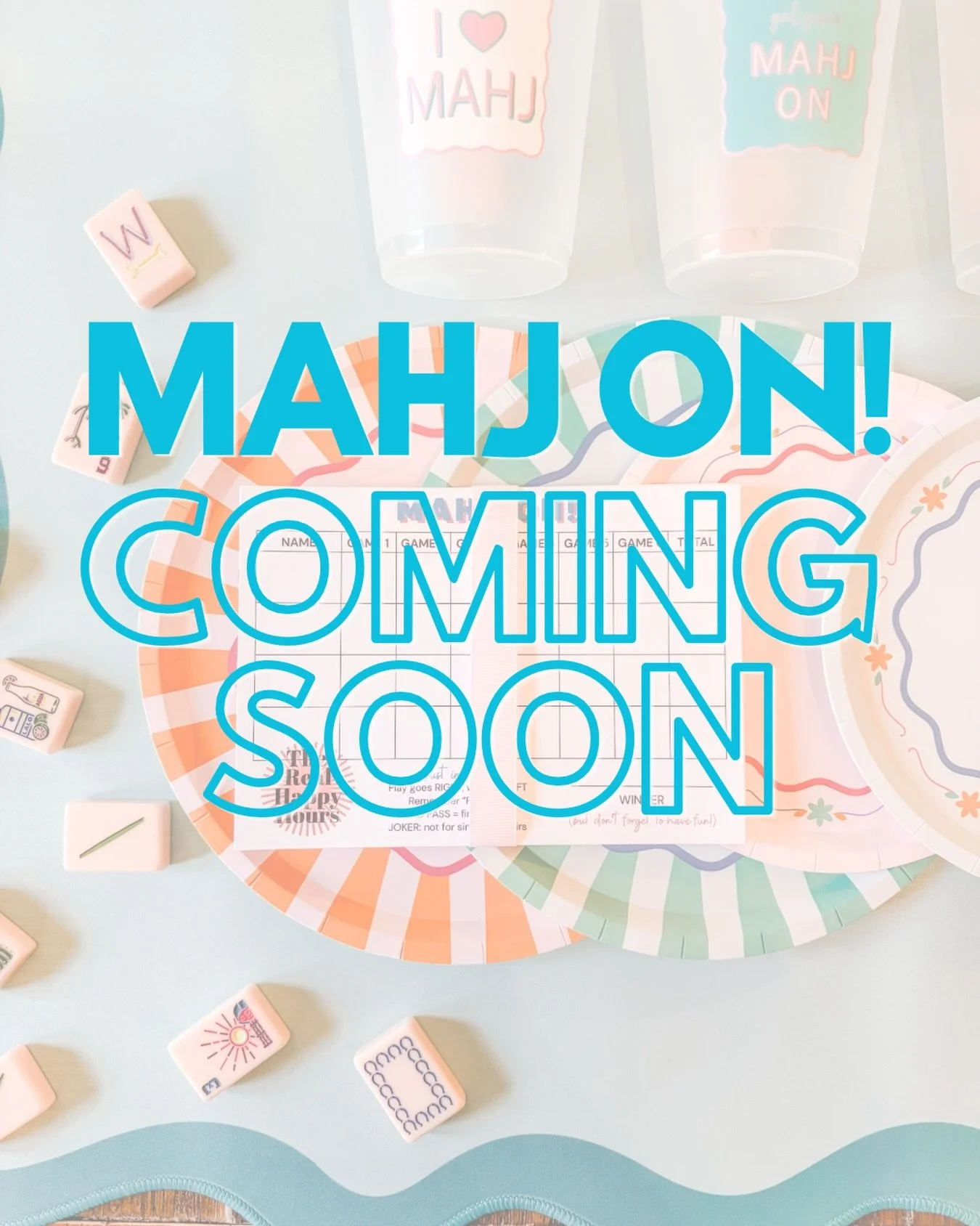 Mahj night&hellip; but make it effortless ✨

Our updated Mahj On! party box is coming soon &mdash; and if you missed the first drop, just know&hellip; it sold out 👀

Think:
🀄️ perfectly coordinated table details
🀄️ mahjong-themed everything (but m
