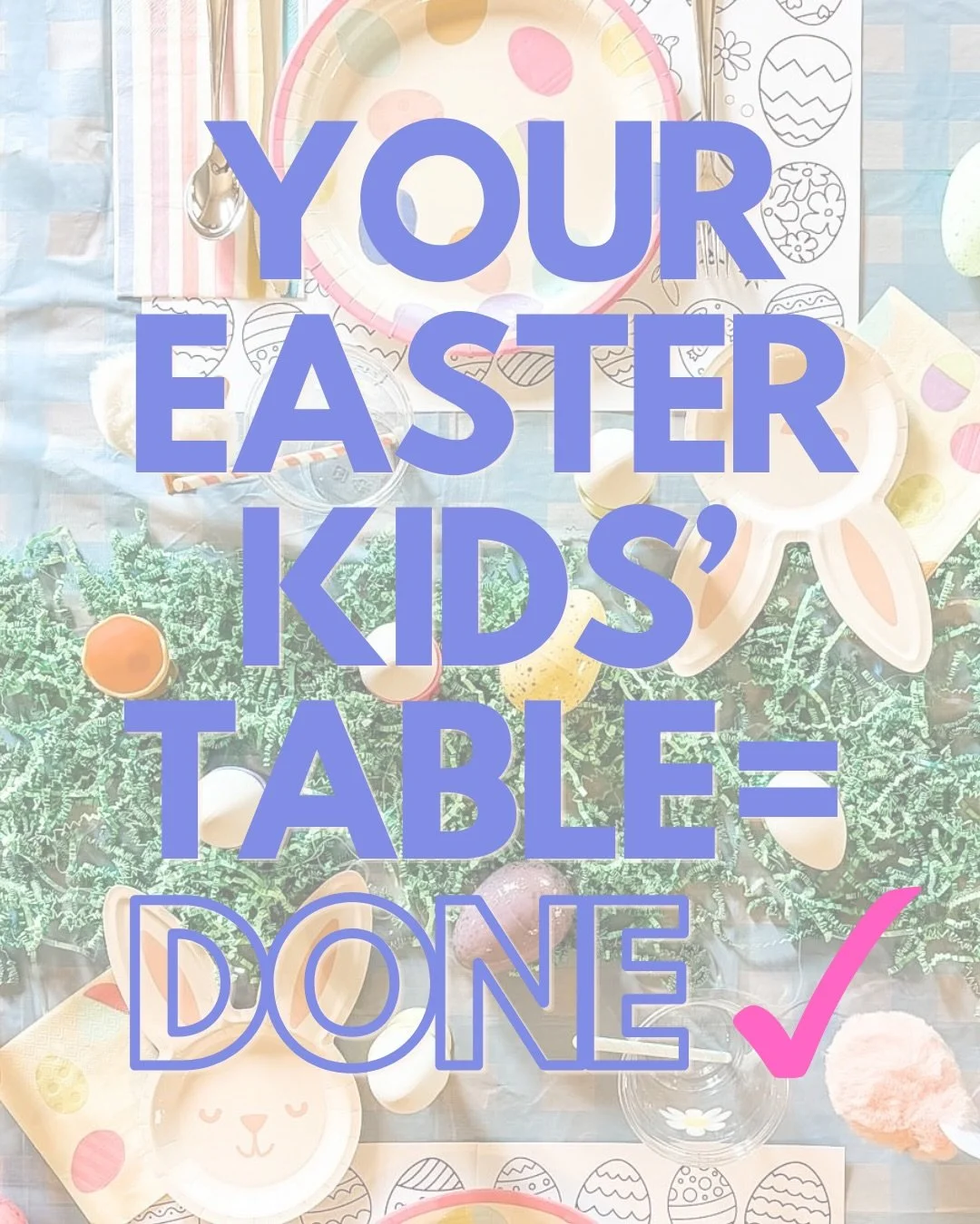 I created a custom Easter kids&rsquo; table setup for a client&hellip; and ended up falling in love with it, so I made a few extras 👀

If you&rsquo;re hosting this year (or just want something super cute + easy for your kids or to gift), these are r