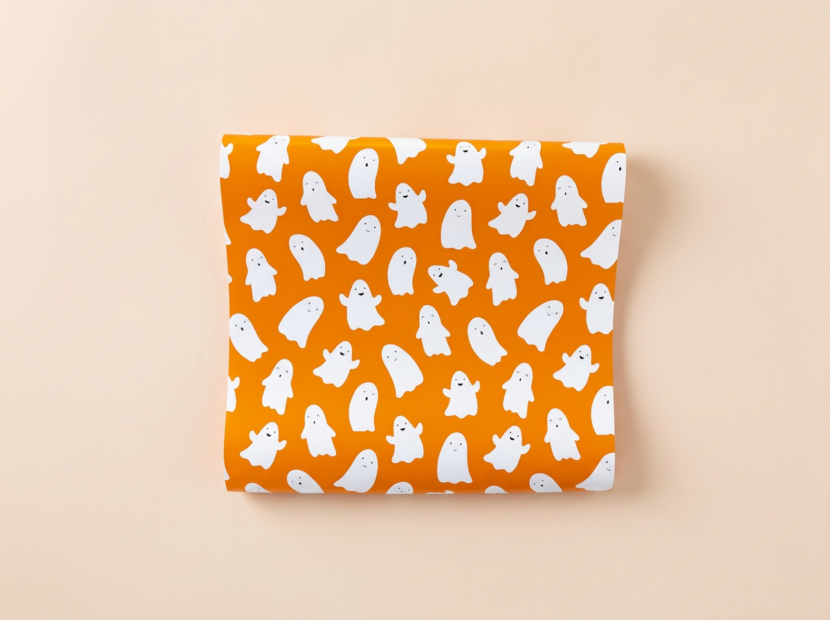 Orange Ghosts Table Runner