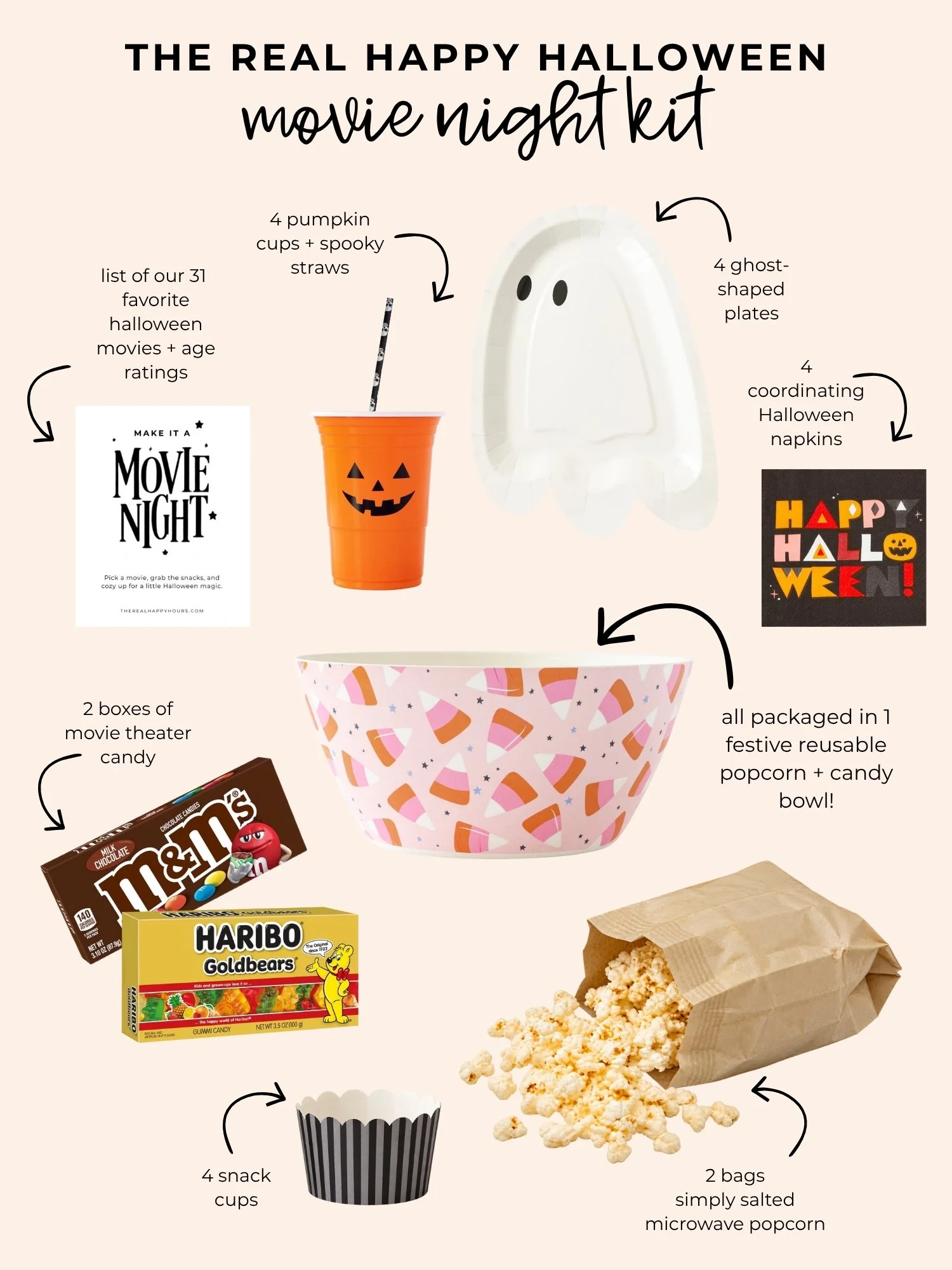The Real Happy Halloween Movie Night Kit