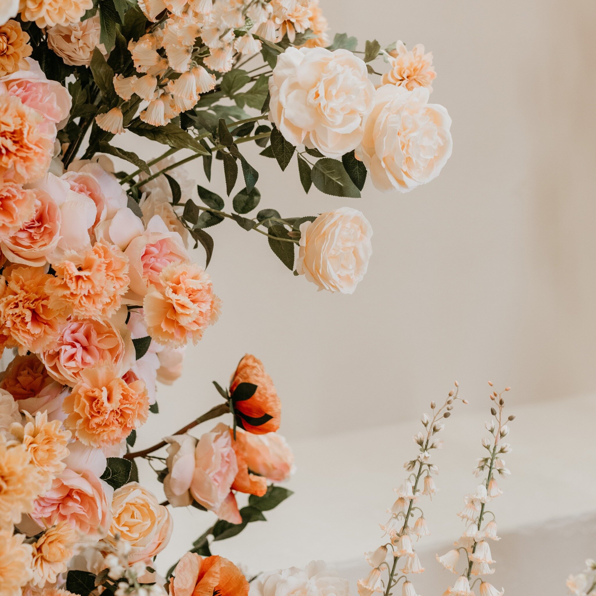 &ldquo;Step into a world of timeless elegance with the warmth of Pantone&rsquo;s Color of the Year, Peach Fuzz. 🍑✨ Let love blossom amidst the delicate hues of peaches and roses under an enchanting archway. 💖 Your dream wedding awaits, where every 