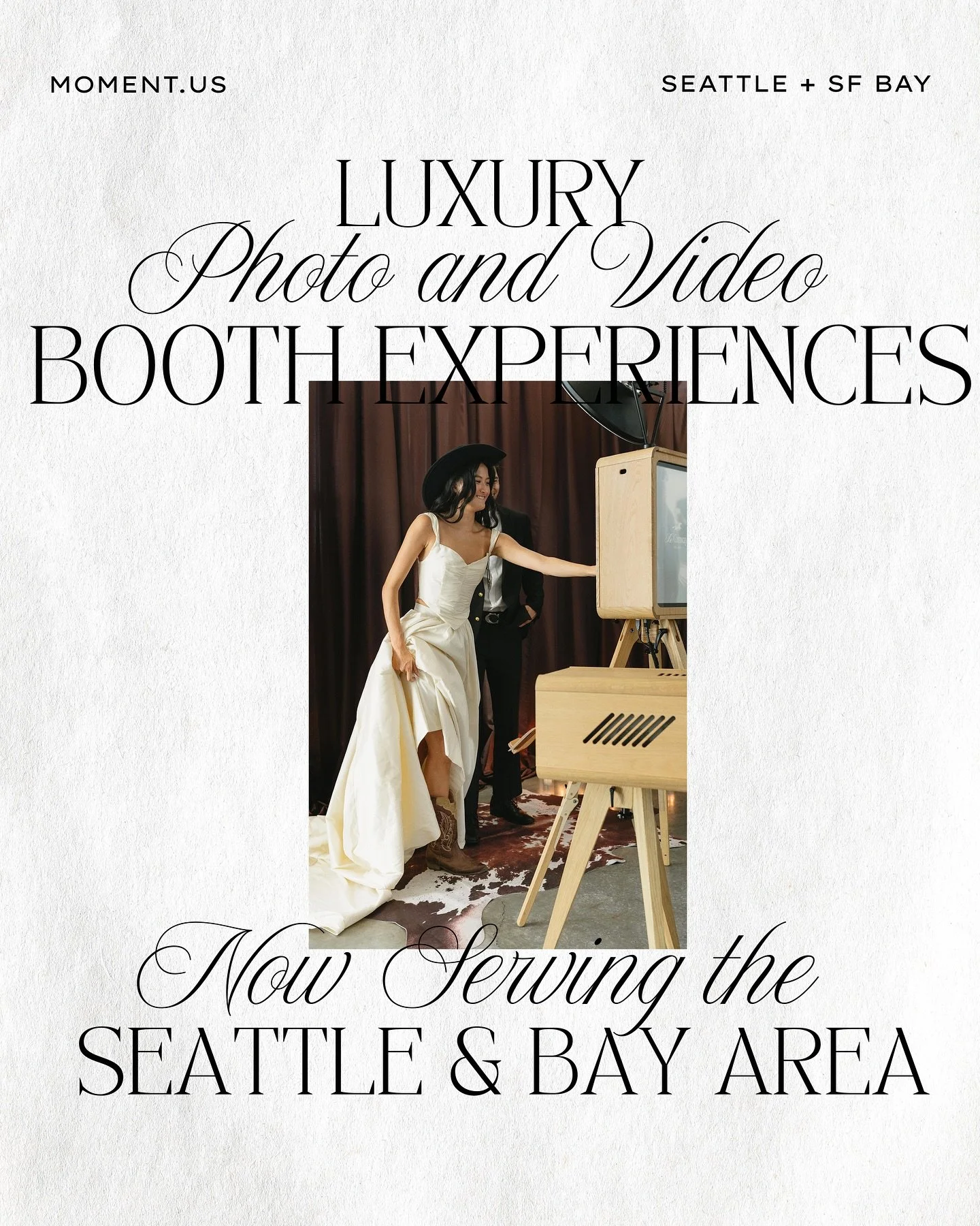β¨ From the Sound to the Bay β¨
What began in Seattle — the city of misty mornings, glassy waterfronts, and timeless celebrations — is now making its way south to the Golden Gate.
Moment.Us is bringing our luxury photo + video booth experi