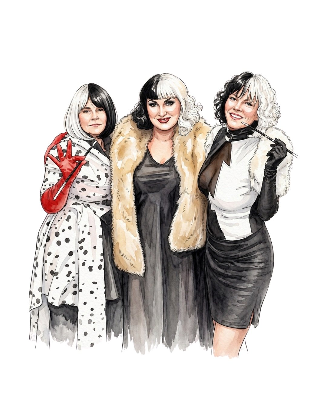 The feeling of being the main character, sent straight to your phone. Picture your guests walking in dressed for the theme, and walking out as watercolor portraits of themselves. The kind of image that goes straight to the group chat, the story, the 