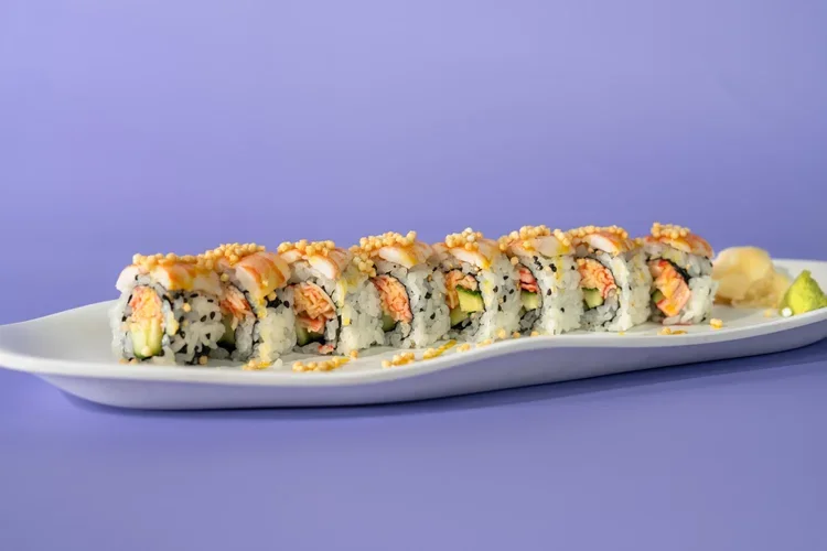 Upside sushi rolls in Rosslyn Arlington