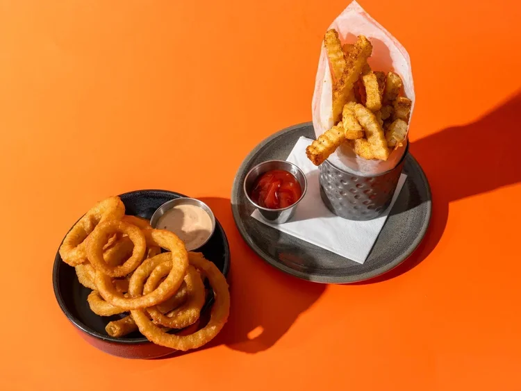 Ghostburger onion rings and fries in Arlington VA