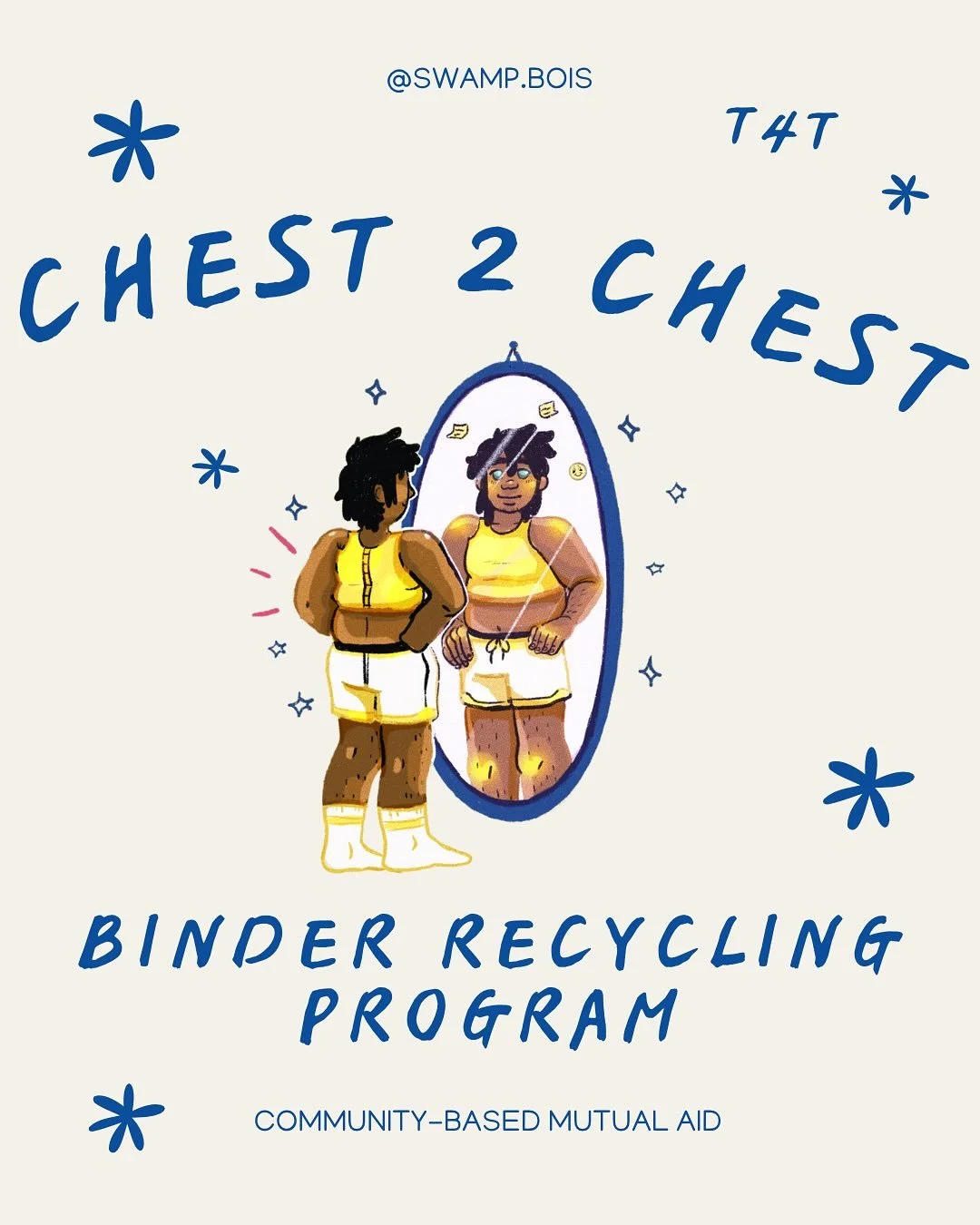 If you&rsquo;ve got some binders collecting dust, the Swamp Bois want &lsquo;em! 

For folks who experience body dysphoria, especially around their chest, binding has been proven to be a valuable tool, when used correctly, to alleviate some anxiety a