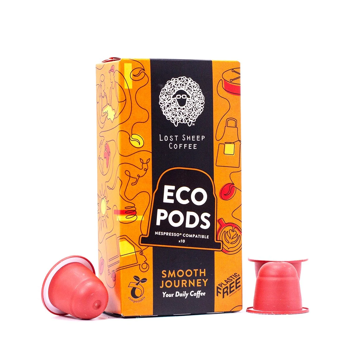 100% compostable, plastic and aluminium free eco friendly nespresso pods