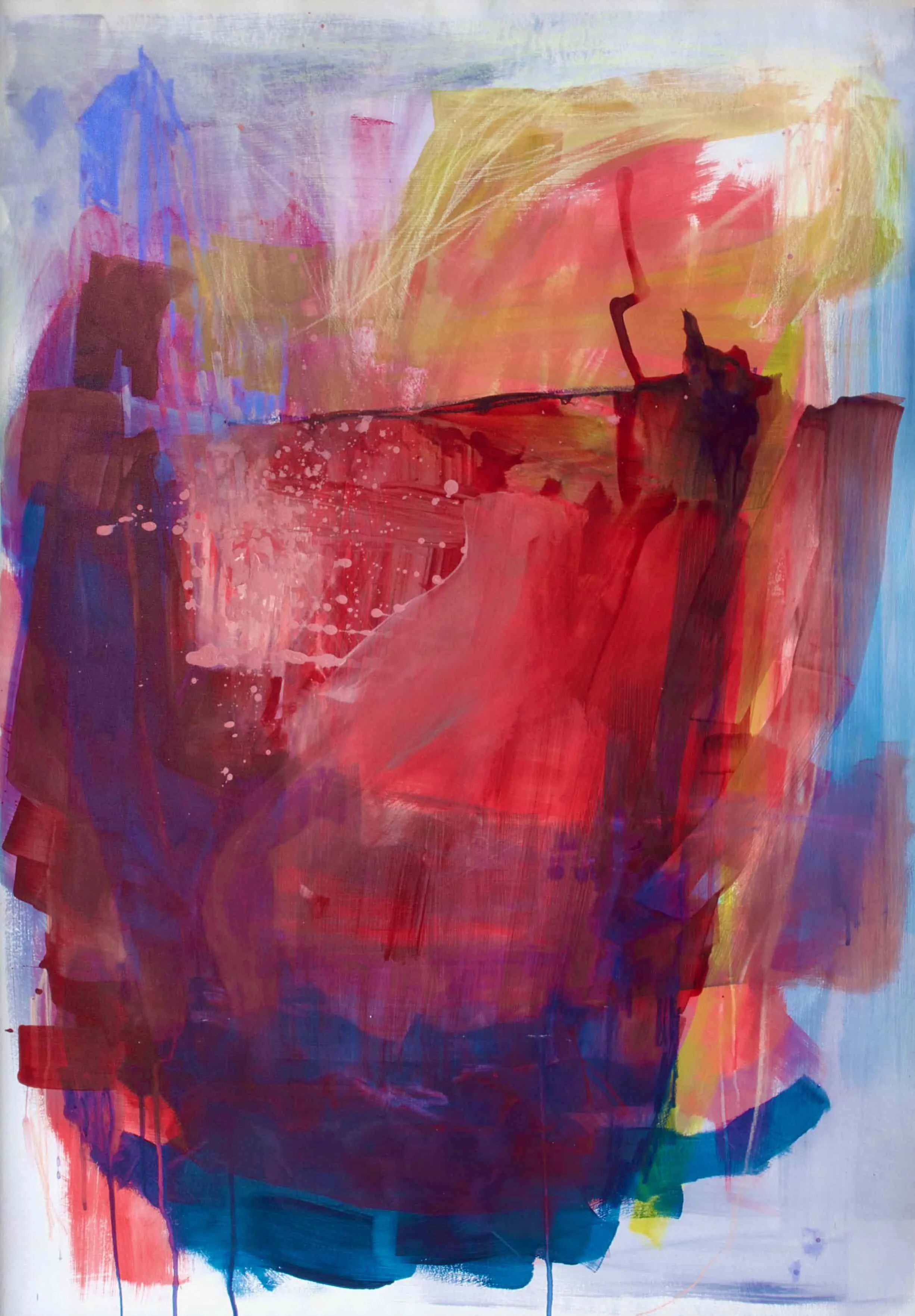 Aus der Tiefe | 70x100cm | Acrylic and watersoluble pastels on paper