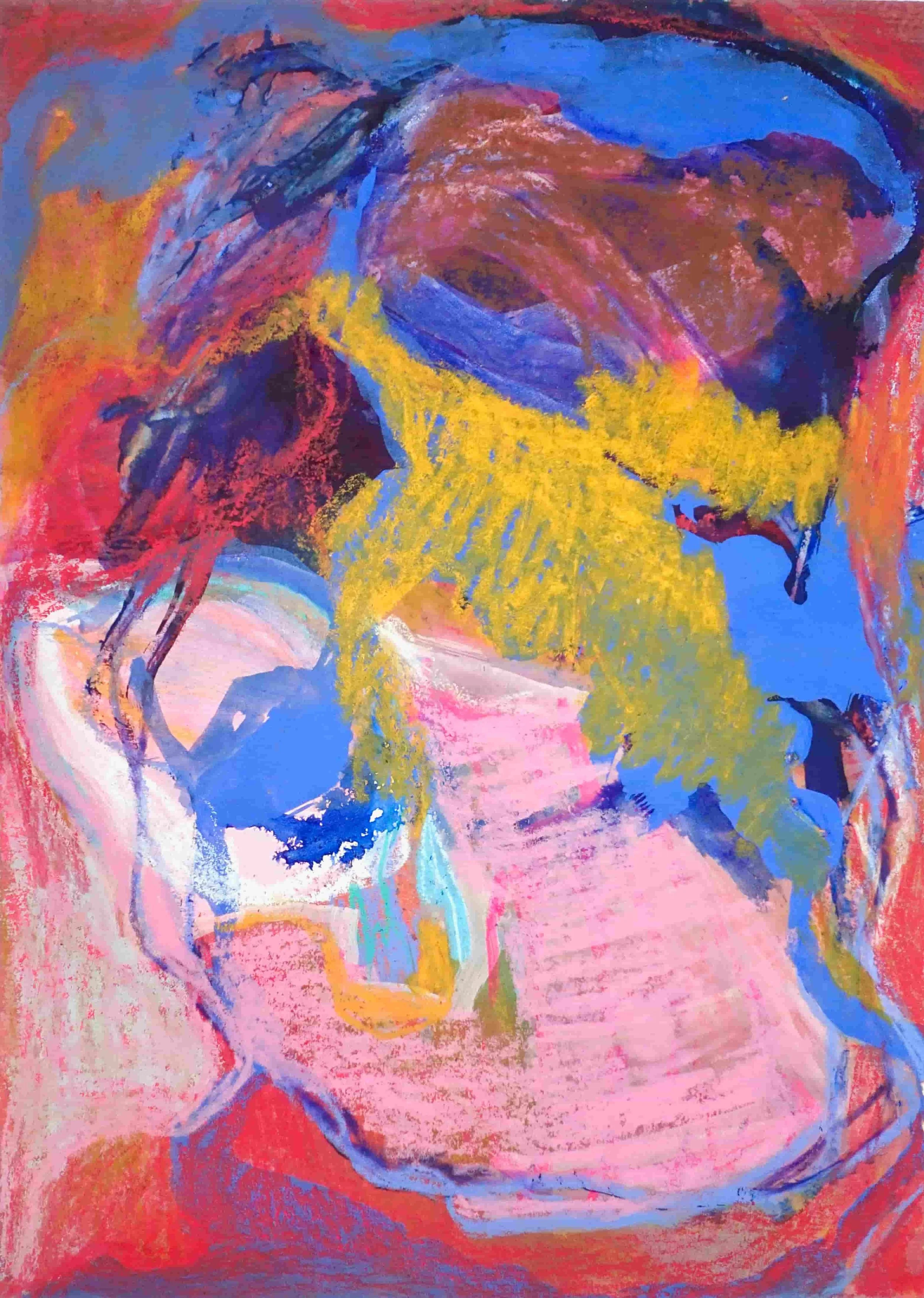 Coral life | 21x30cm | 2024 | Acrylic and watersoluble pastels on paper