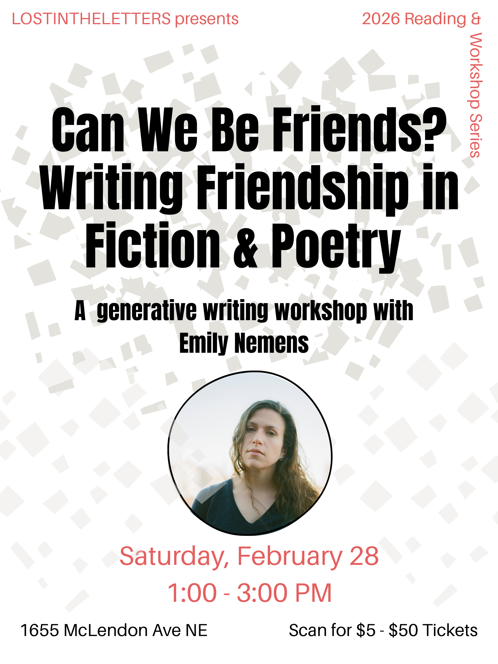 Can We Be Friends? Writing Friendship in Fiction & Poetry with Emily Nemens