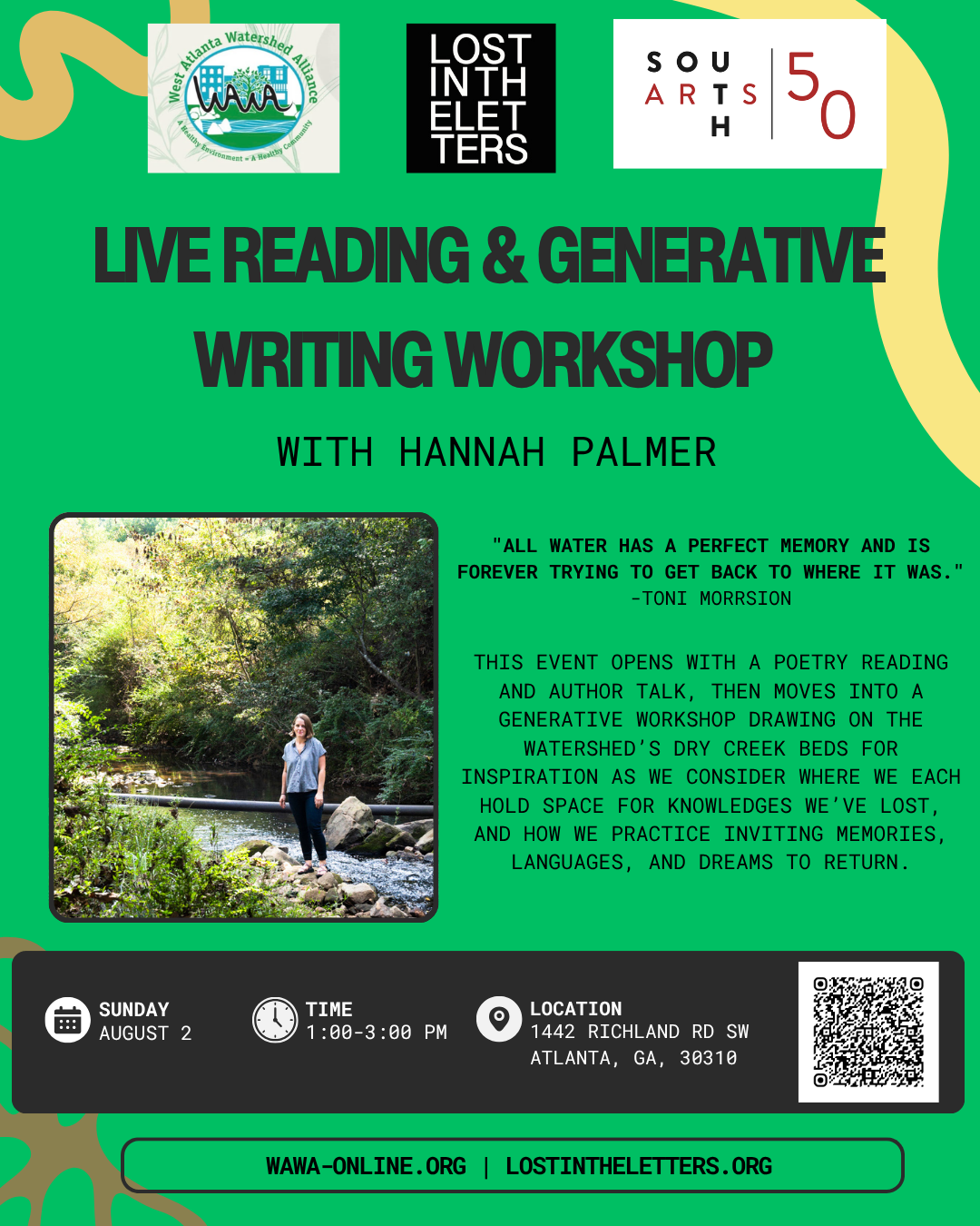Live Reading & Generative Writing Workshop with Hannah Palmer