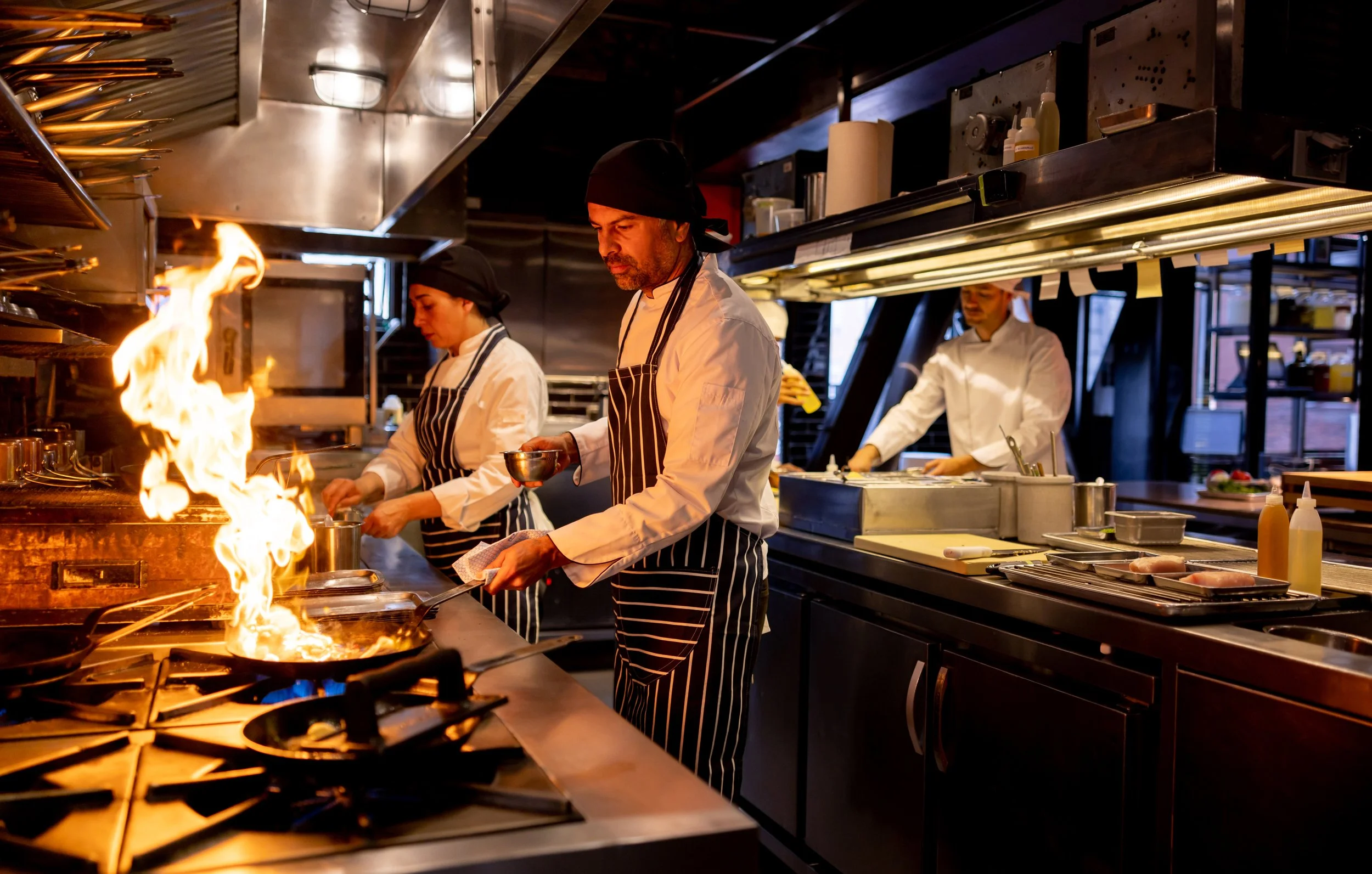 Kitchen hood fire suppression system picture