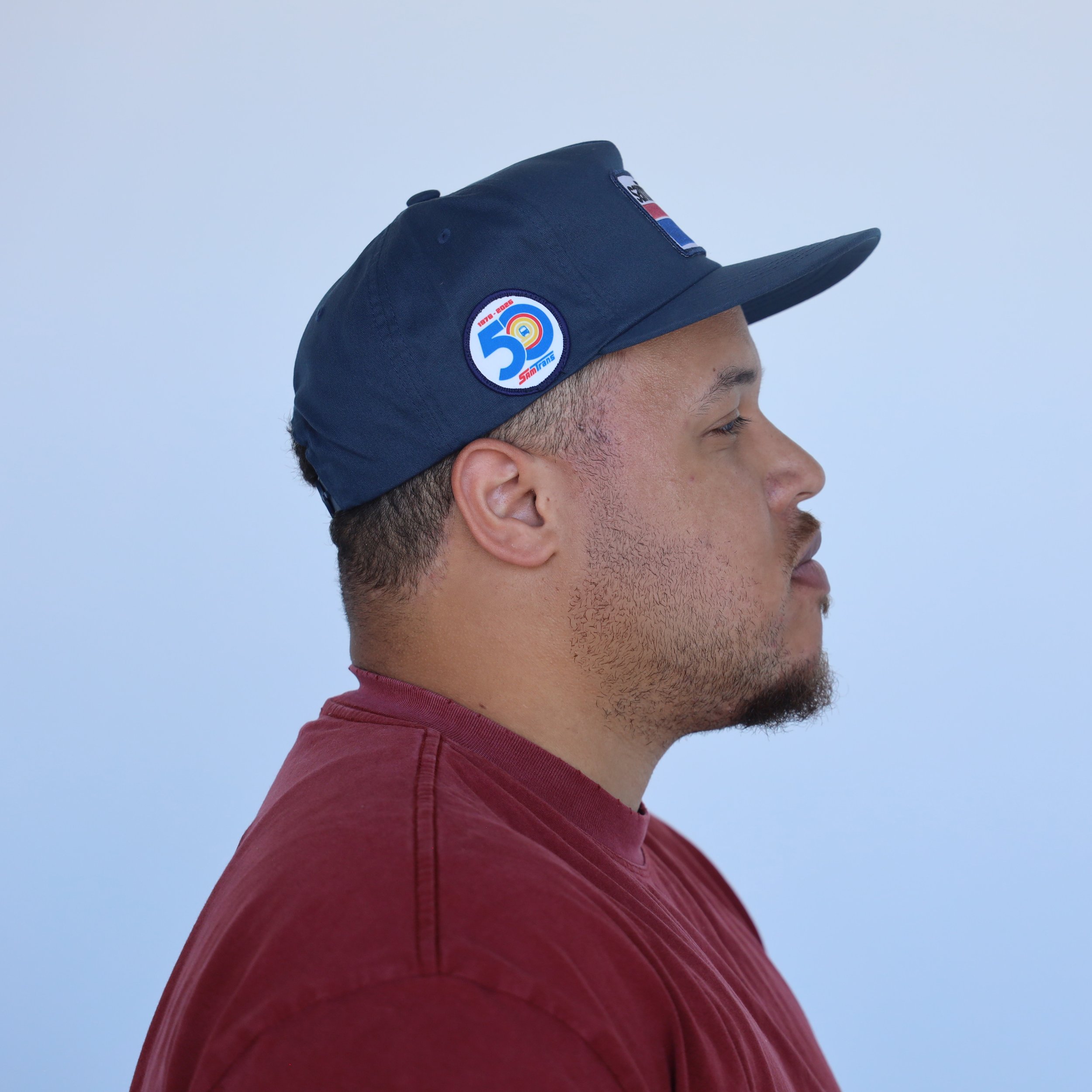 SamTrans 50th Anniversary Cap Side view