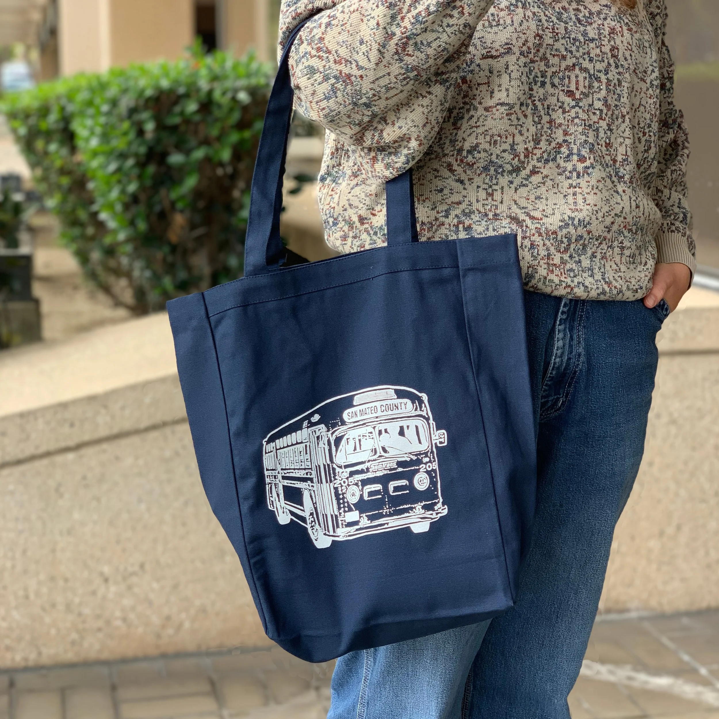 Vintage 1976 SamTrans Bus Tote Bag