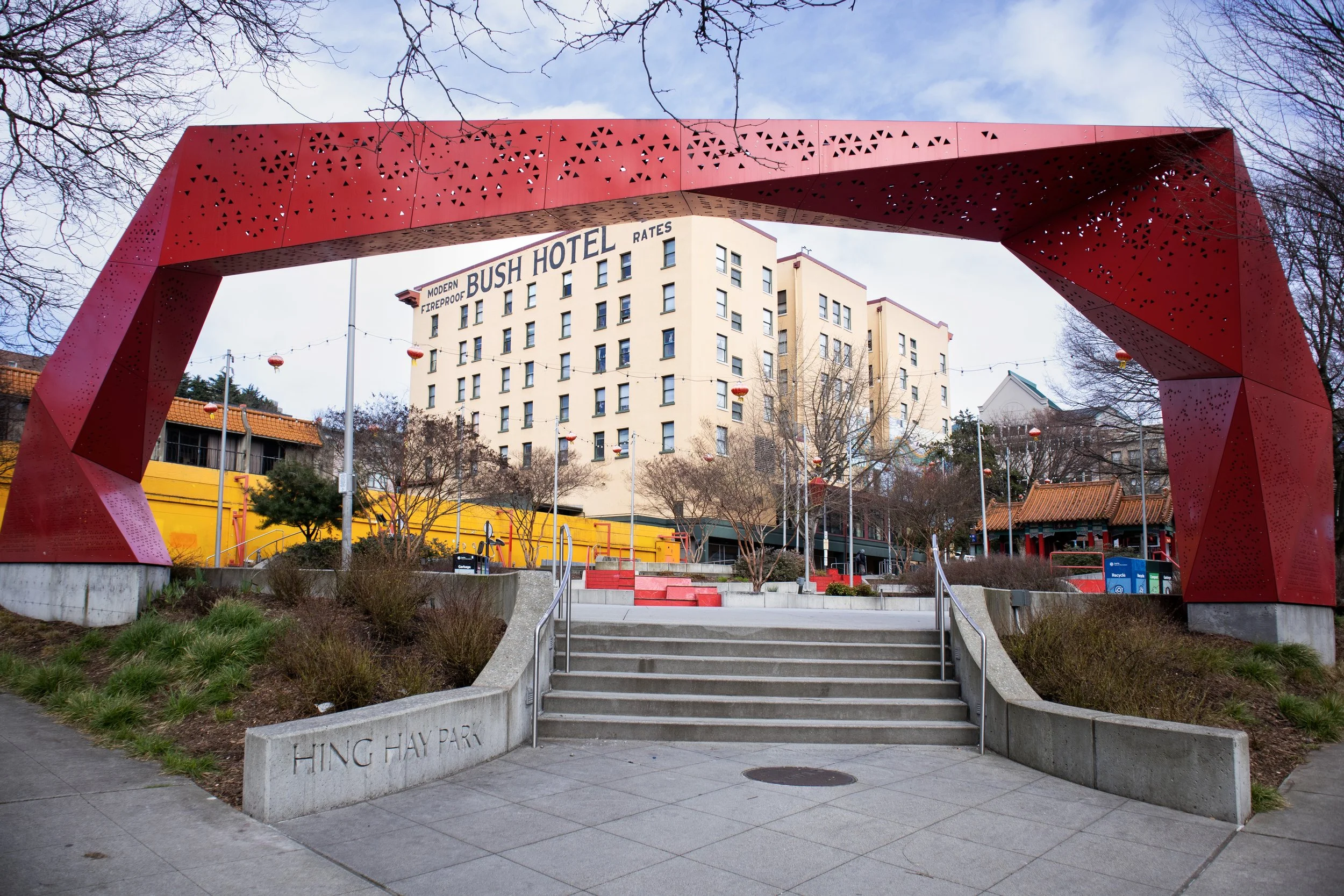 Hing Hay Park, Chinatown-International District, Seattle. Photo by Yuyan Wu, March 18, 2026.