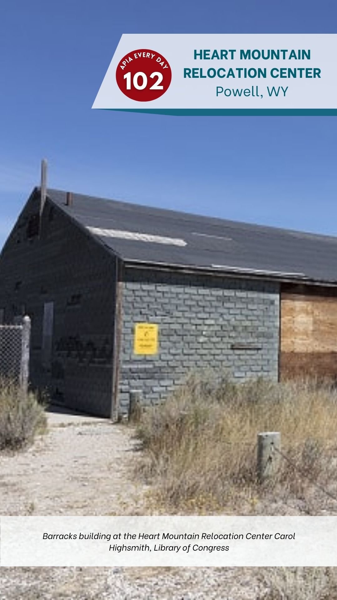 Day 102: Heart Mountain Relocation Center, Powell, Wyoming
