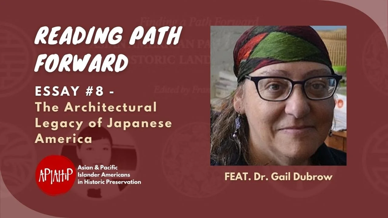 Traditional Japanese garden with lush green bushes, stone pathways, lanterns, a pagoda, and small temple structures surrounded by tall trees.