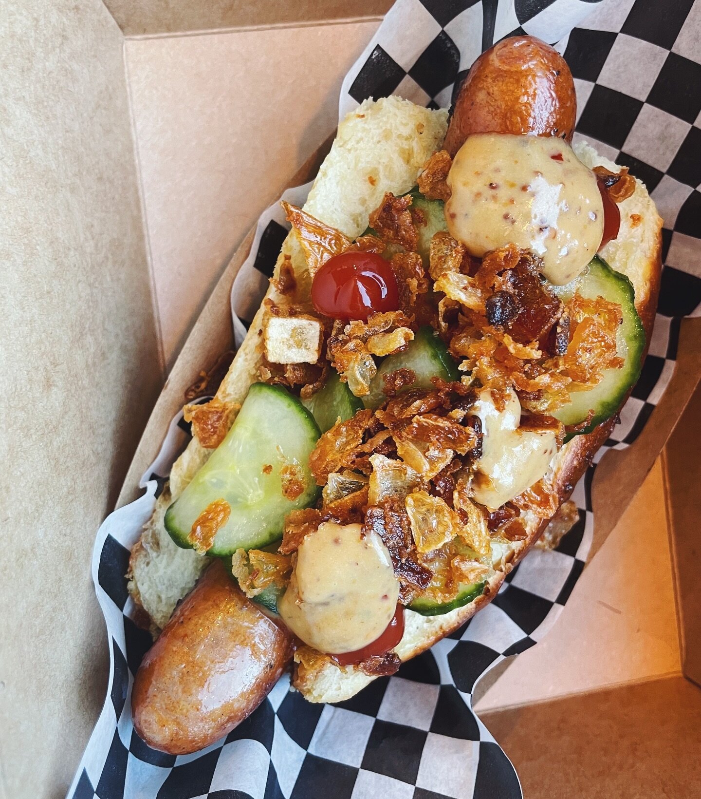 HOTDOG! 🌭 This Thursday, 1/25 from 5-8:30pm. As par for the course, we&rsquo;ll have all your favorite dogs to choose from, each with its own set of Danish-inspired toppings. My favorite is a classic with pickles, ketchup and crispy onions, but I&rs