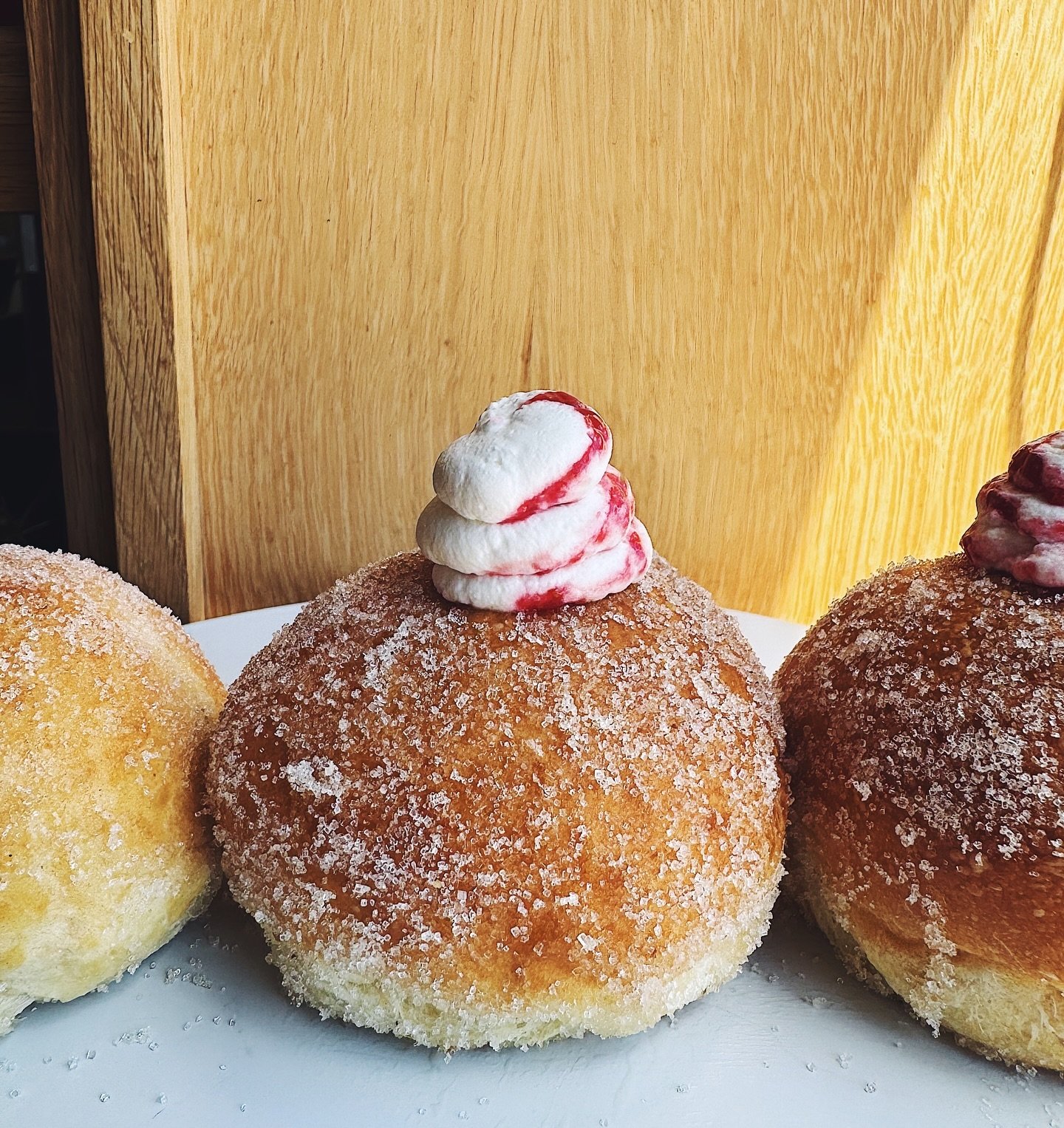 She&rsquo;s tender and sweet, and she&rsquo;s going to fit in so nicely in our pastry case this weekend. Please allow us to introduce the raspberry and cream bun. &hearts;️
