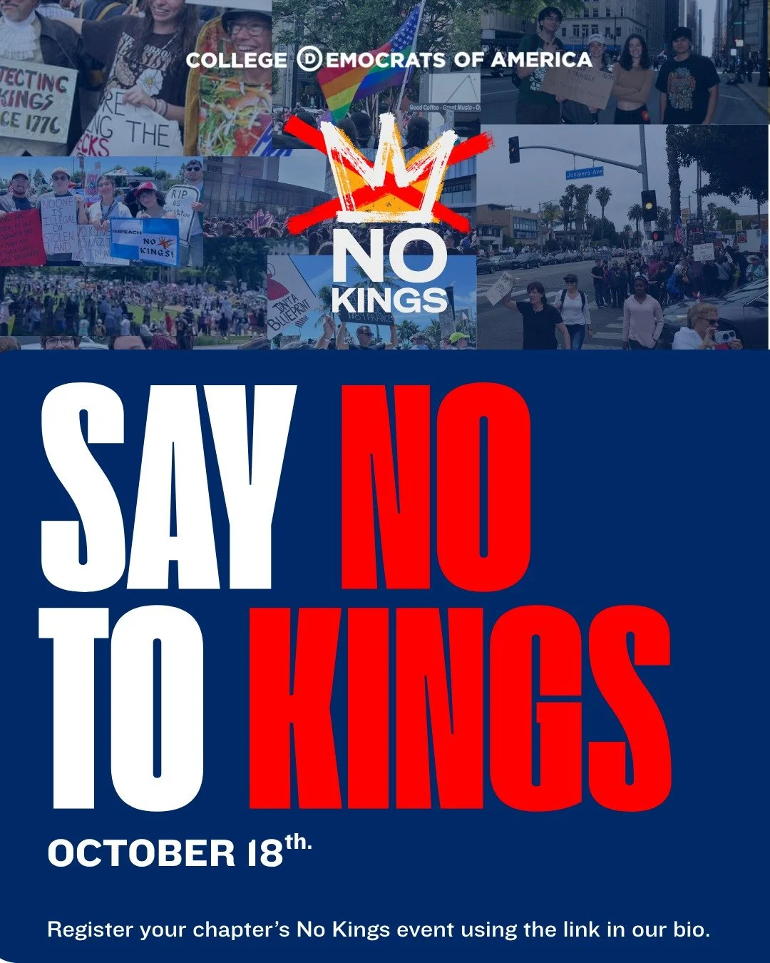 On October 18th, say #nokings with CDA! Register to host an event using the link in our bio.