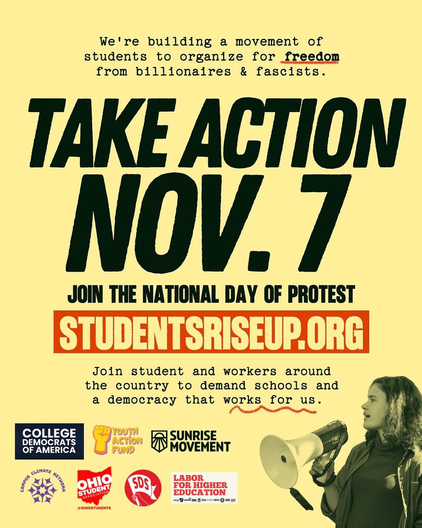studentsriseup.org a national movement is underway to combat the trump administrations tyrannical takeover of education across the country. Make sure your campus is involved with the link above!!!