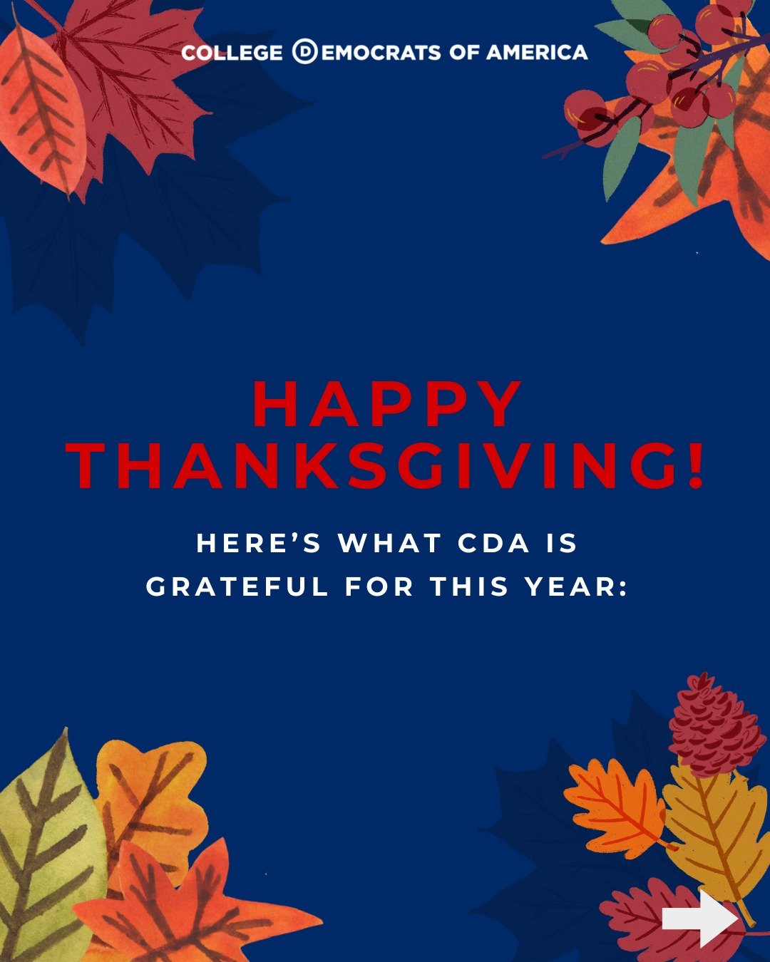 Happy Thanksgiving! Here's what CDA is grateful for this year :)