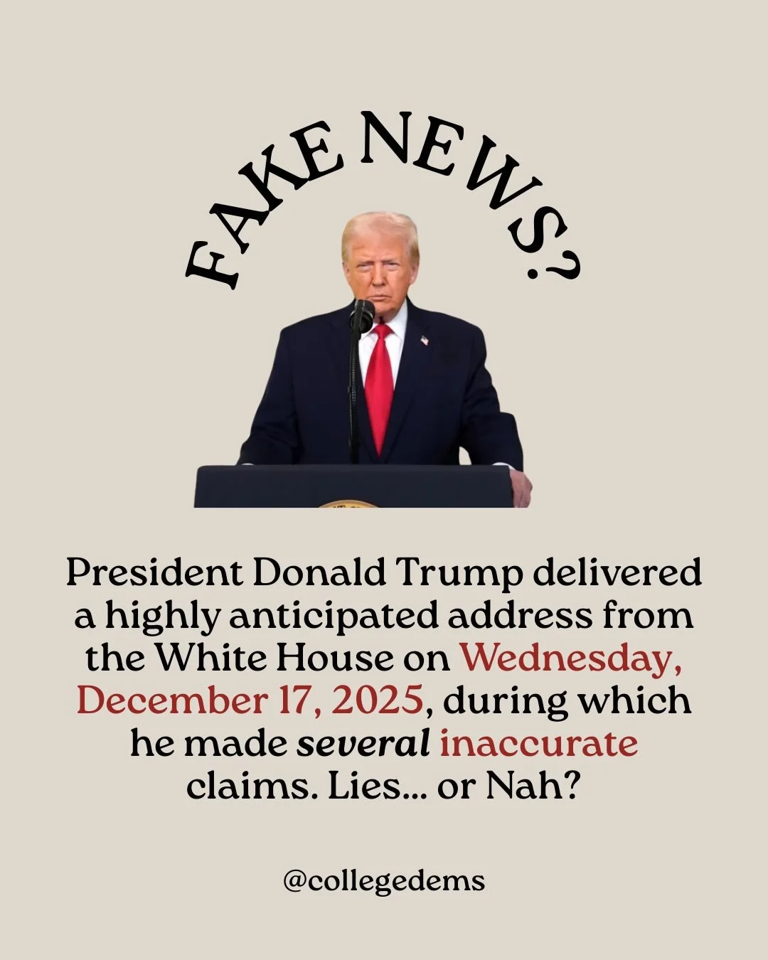 President Trump read from a script and did not offer words that truly comforted or supported the American people. Just lies. Same story as always.