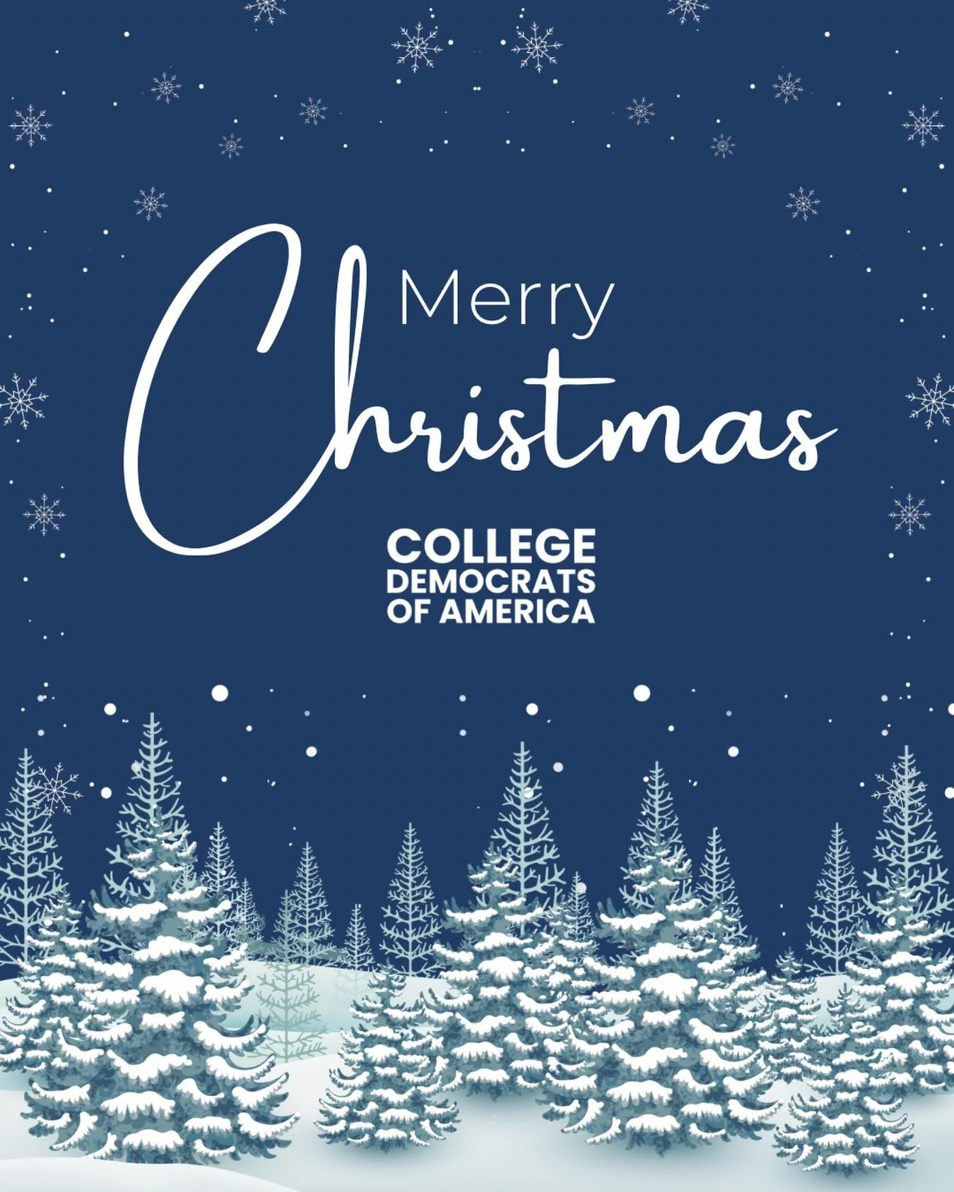 Wishing you all a Merry Christmas and a warm, restful holiday from College Democrats of America. May this season be filled with gratitude, joy, and time with loved ones as we celebrate the good in life. Happy holidays! 🎅🎄✨