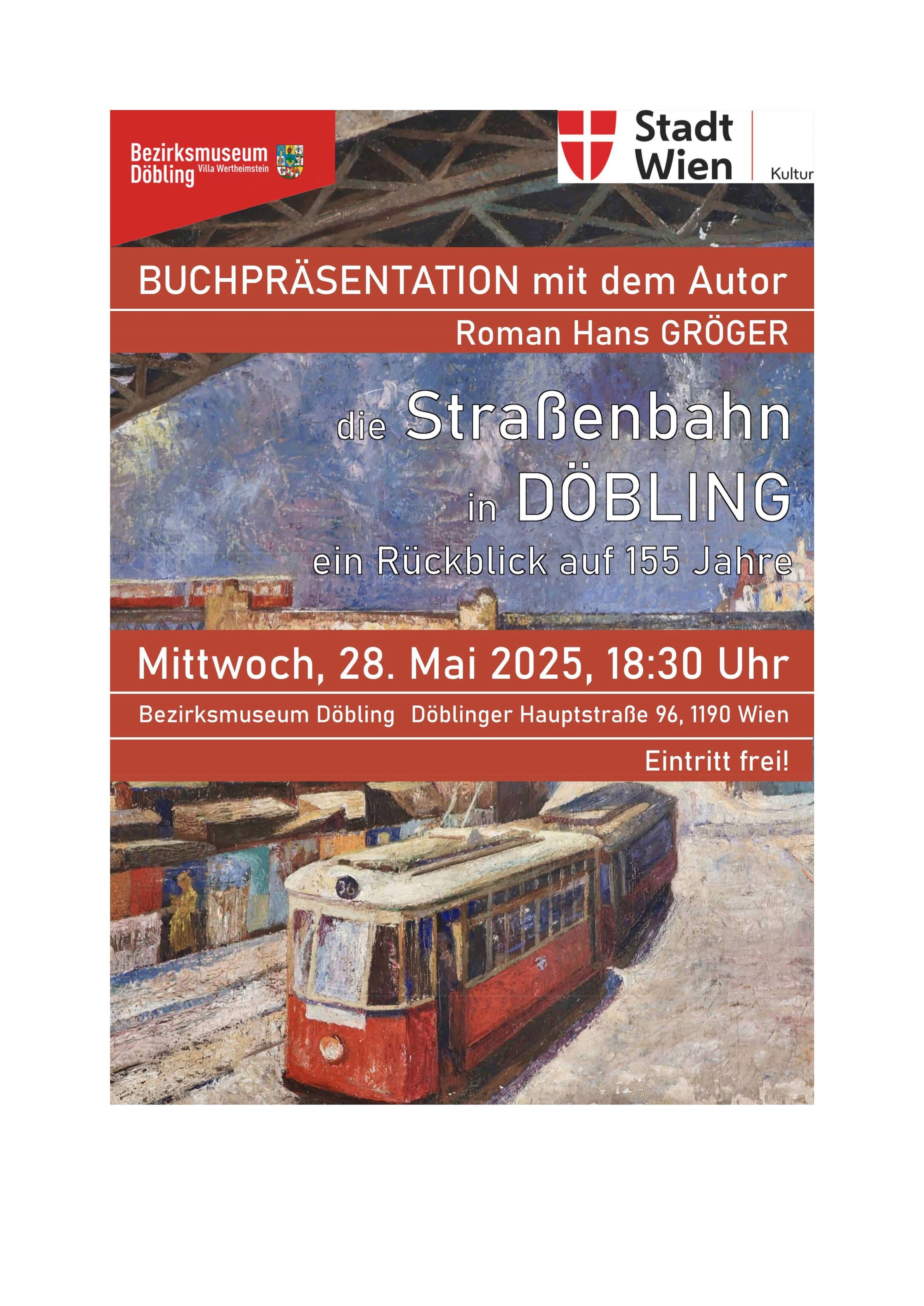 „Die Straßenbahnen in Döbling – ein Rückblick auf 155 Jahre" - BUCHPRÄSENTATION