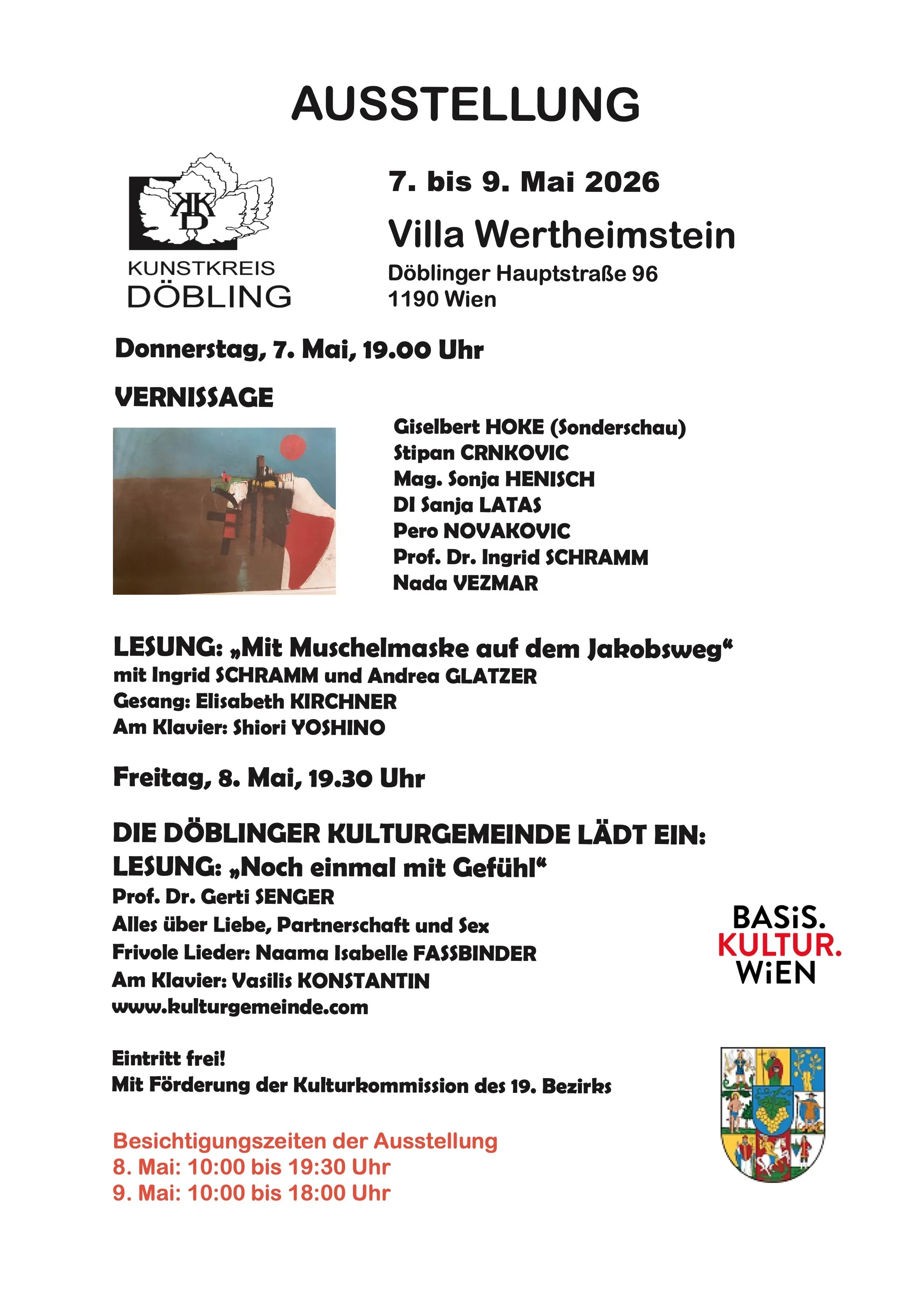 Ausstellung des Kunstkreis Döbling - Vernissage und Buchpräsentation