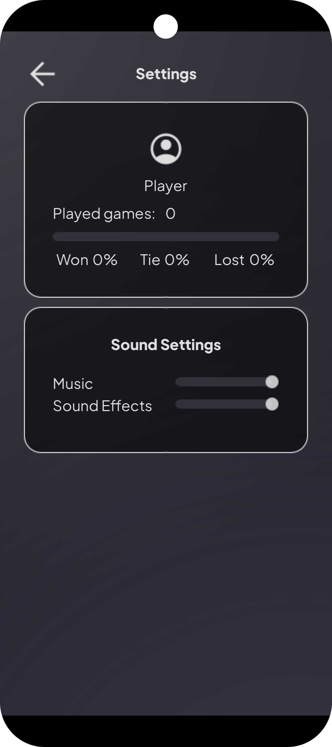 Settings screen for N Men's Morris
