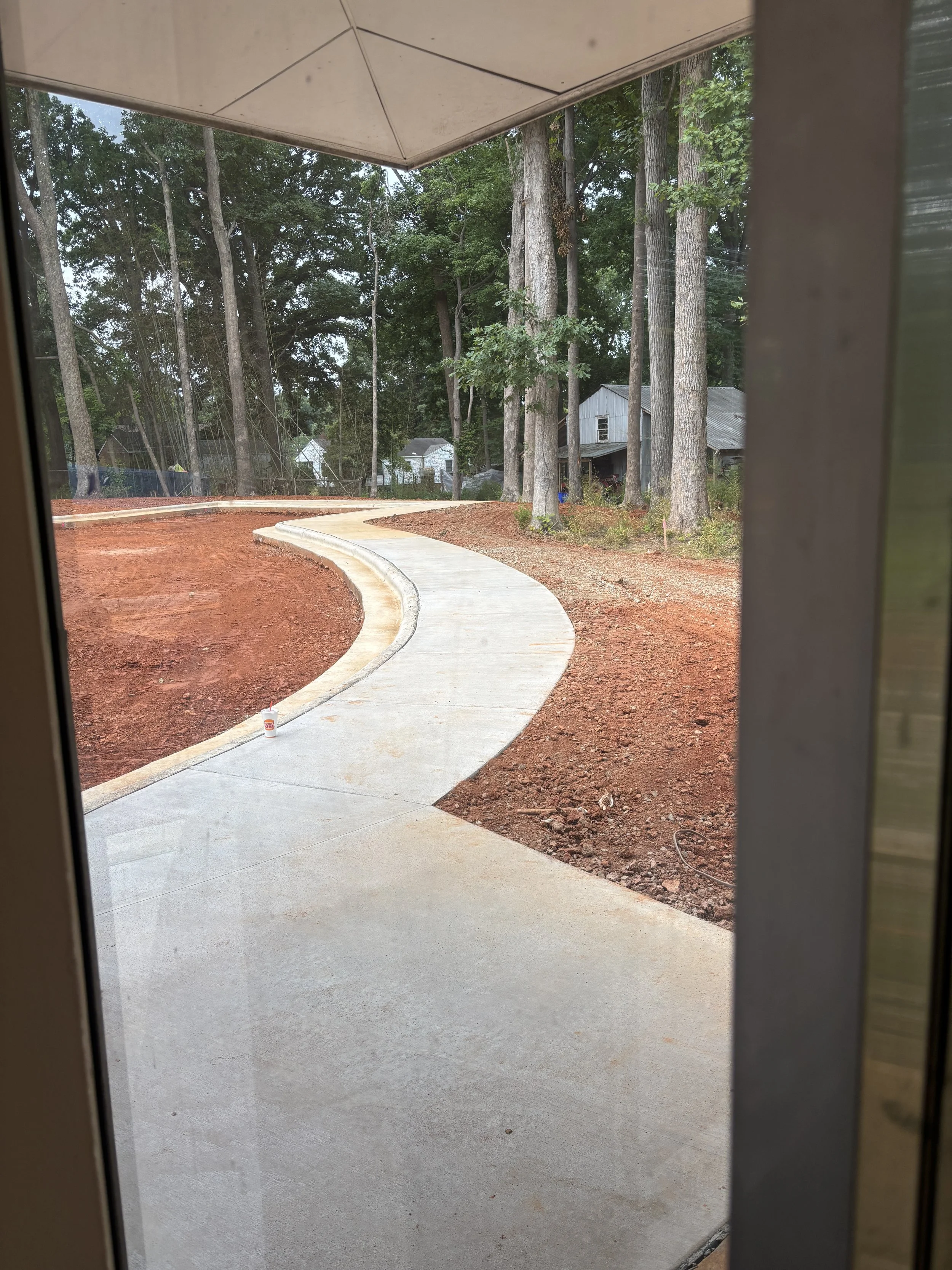 Sidewalks are in