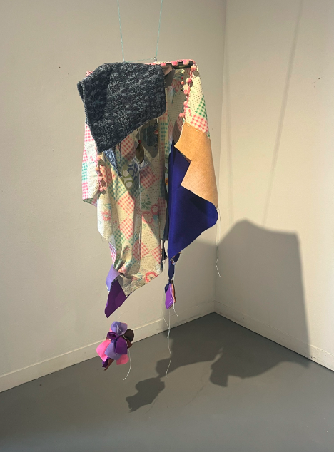 Choose Yourself, 2023, wood, fabric, and string, 
50’’ x 20’’ x 13’'